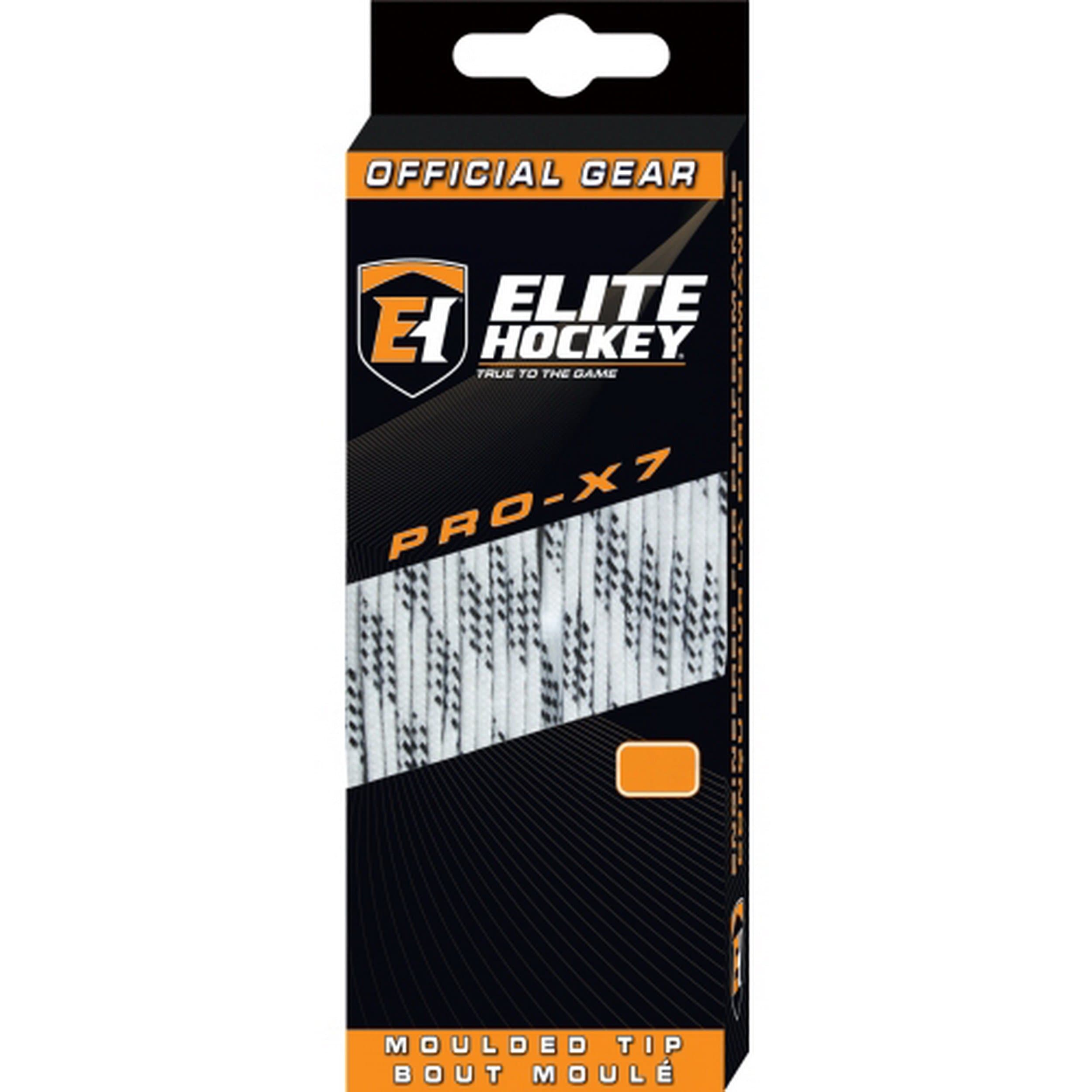 Elite Hockey PRO-X7 Wide Molded Tip Cotton Hockey Skate Laces (Color, Size Choice)