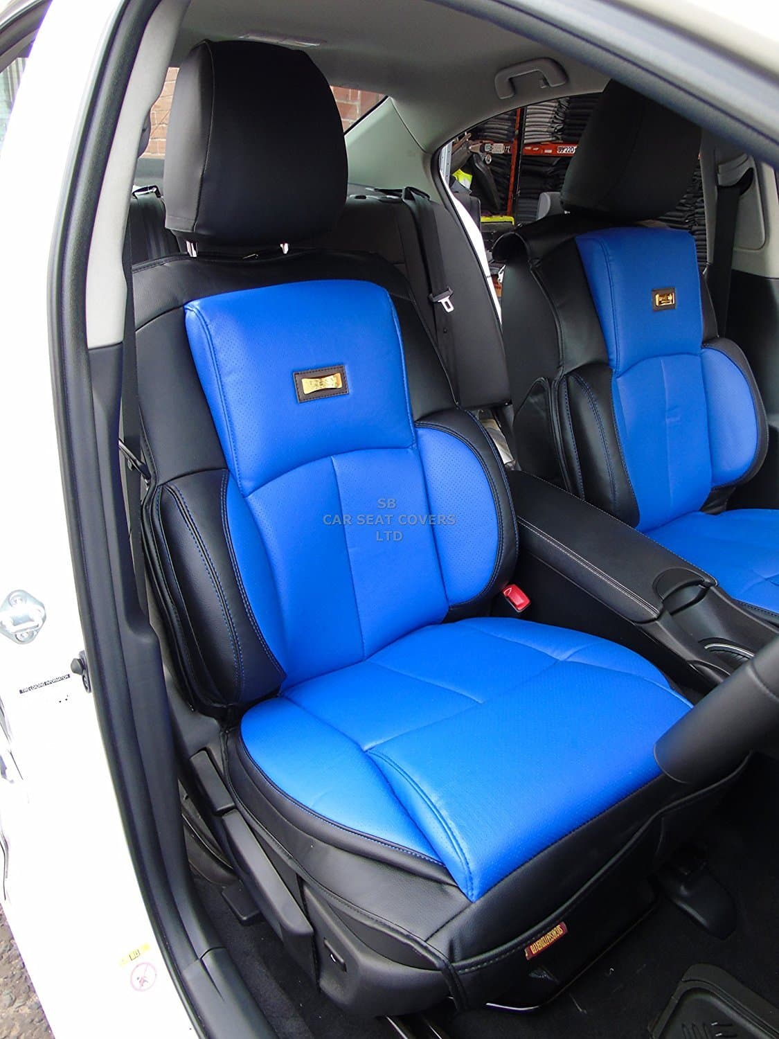 i - To Fit A Dodge Challenger Car, YS02 Blue / Black, Recaro Sports Seat Covers