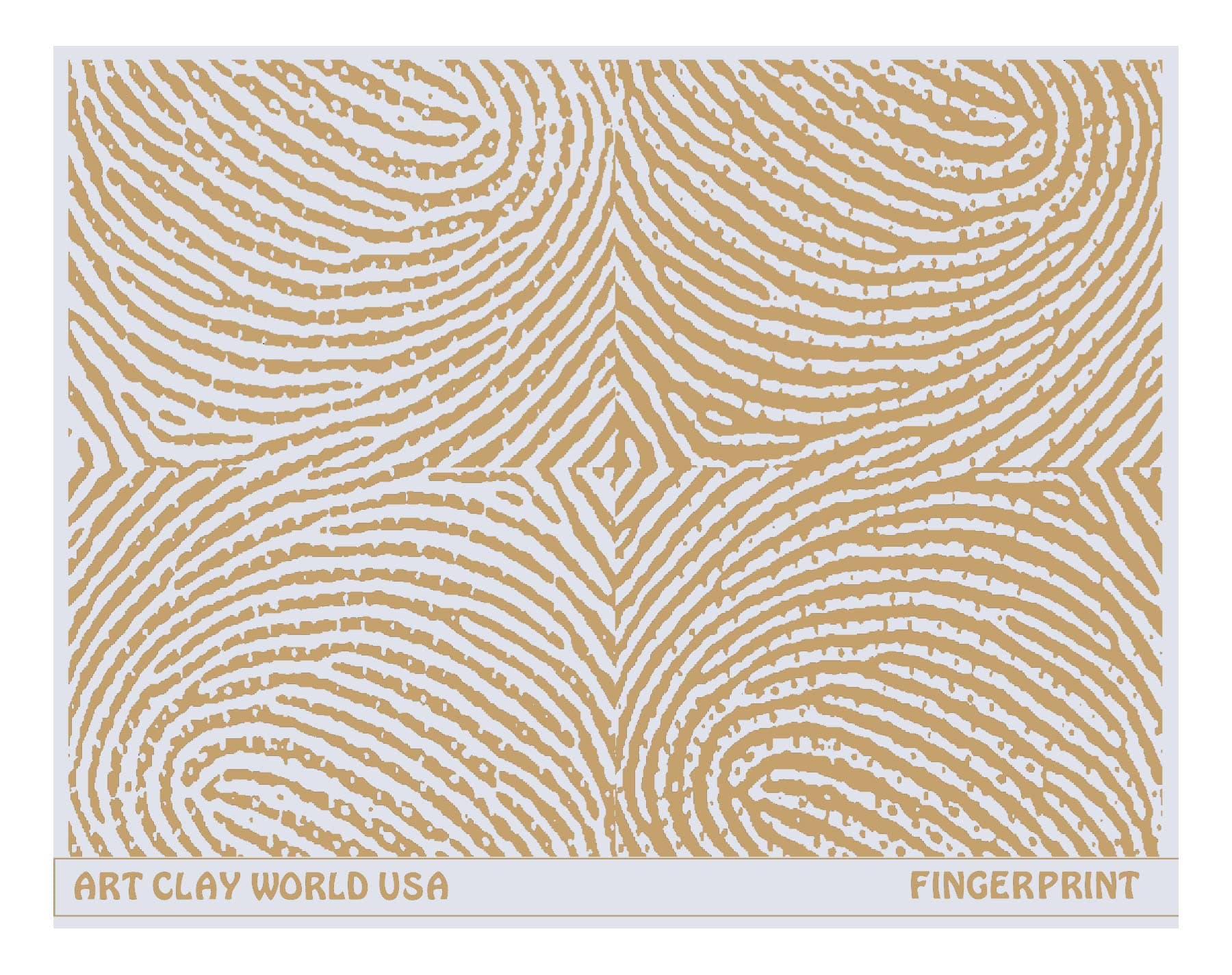 Art Clay World USA Low Relief Texture Plate Fingerprint Design - 1 Pc.