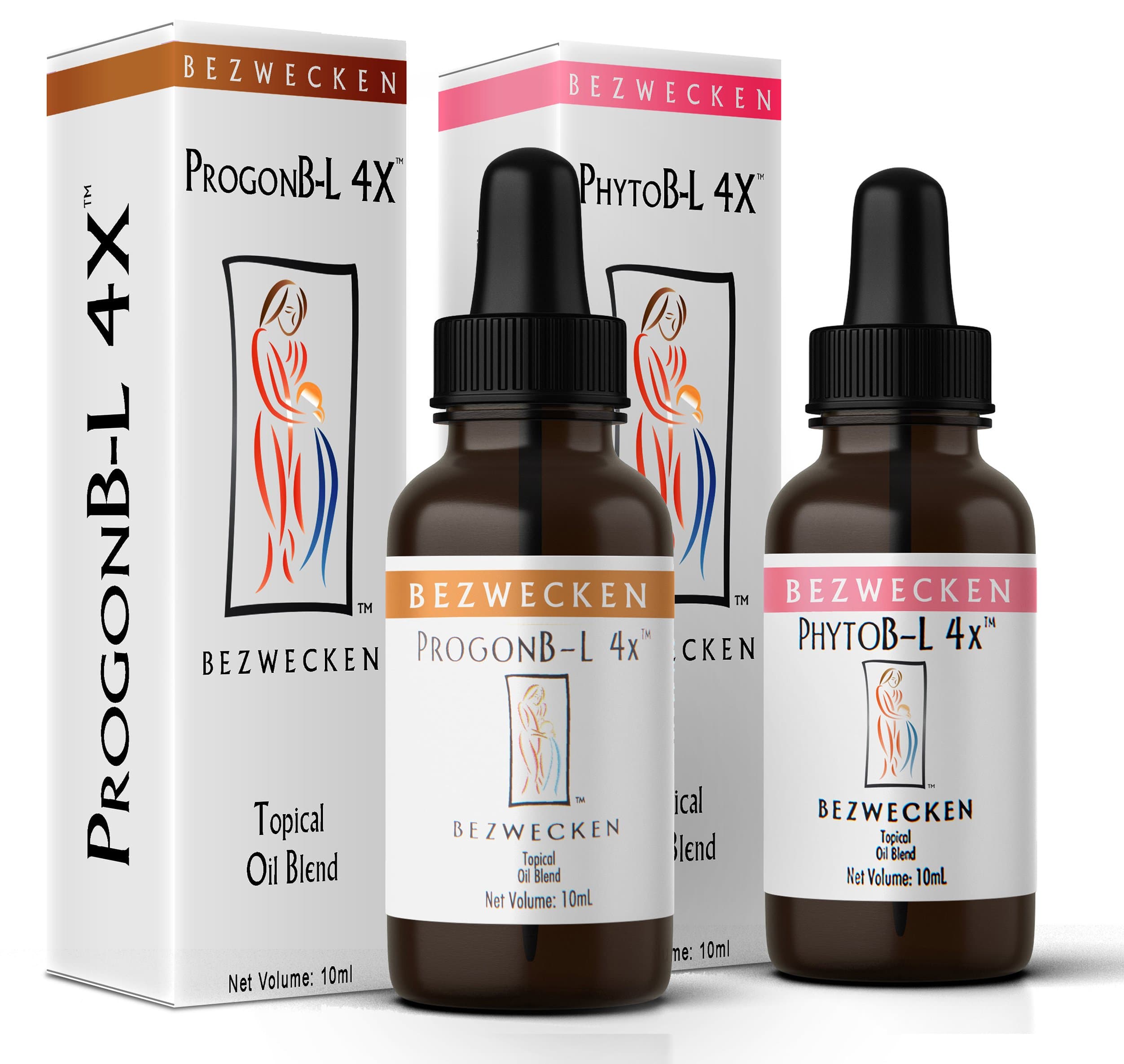 Bezwecken - Phyto/Progon B-L 4X - 10ml Tropical Oil Blend Bundle | Professionally Formulated PMS, Pre-Menopause & Menopause Symptom Support | 30 Day Supply