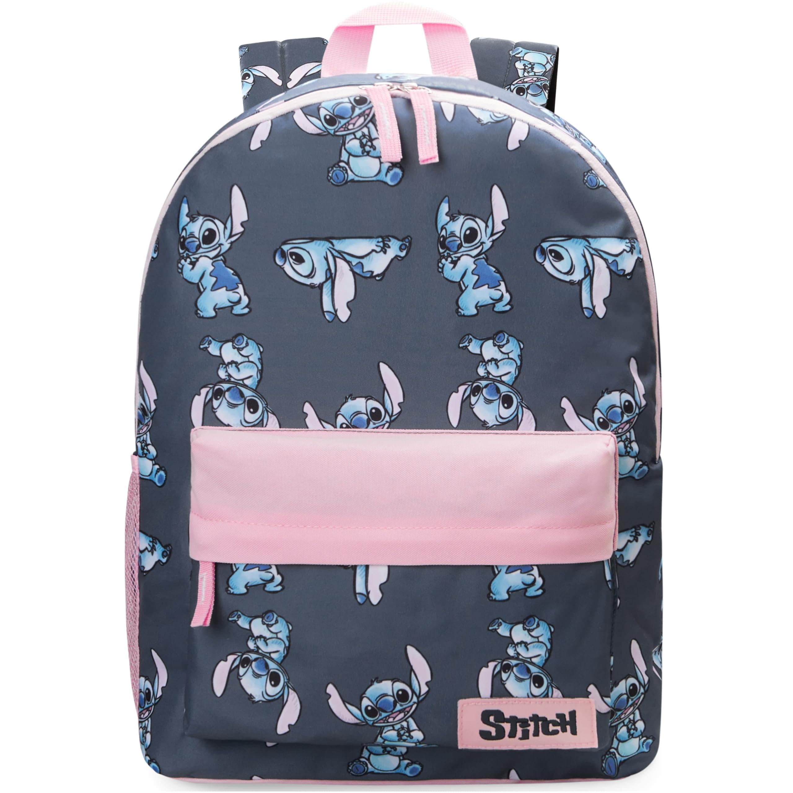 Stitch Backpack for Girls Teens School Bag Kids Book Bag School Supplies Gifts (Navy/Pink)