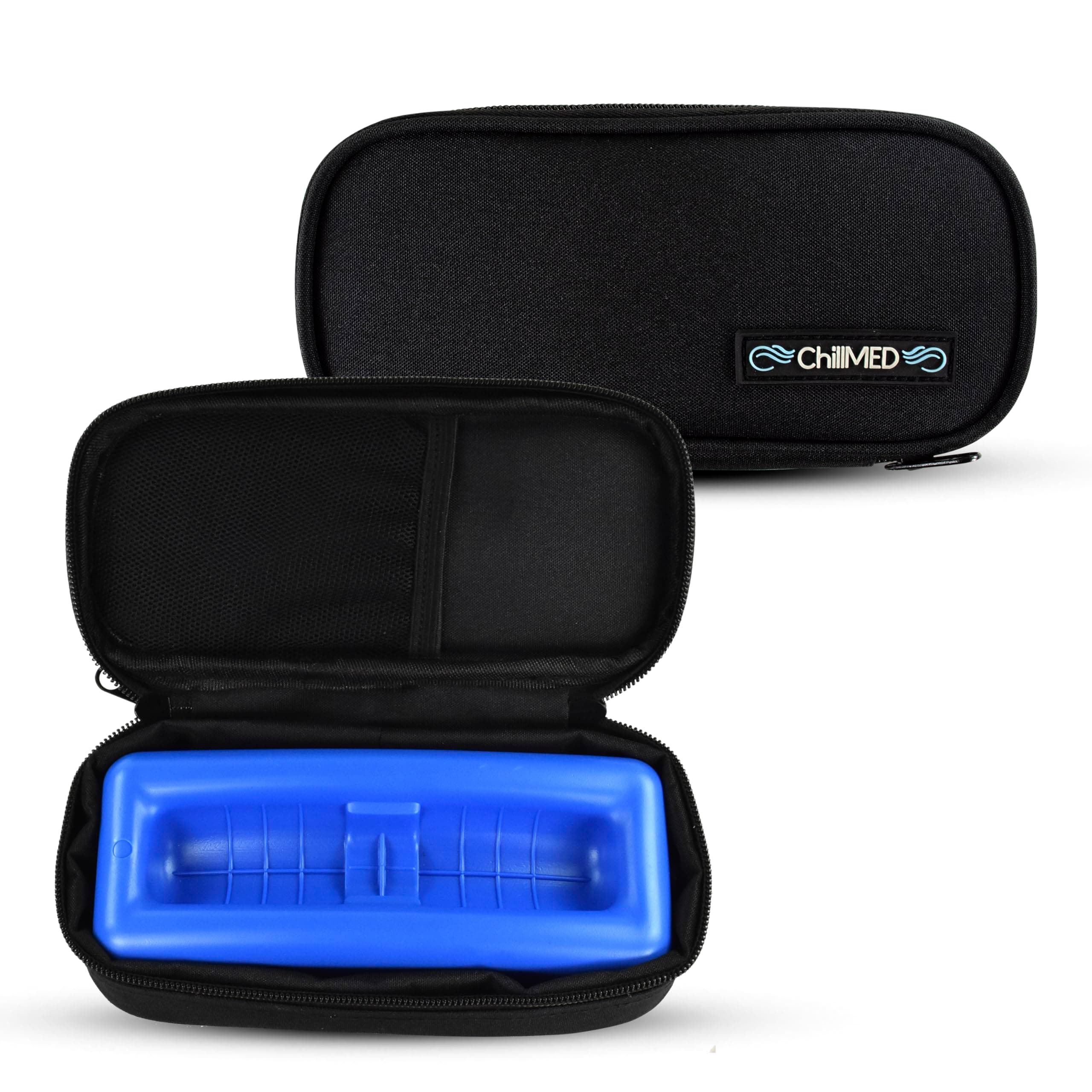 Micro Cooler Bag - Diabetic Insulin Vial Carrying Case Travel Pack With Re-Freezable Ice Pack - Up to 12 Hours of Cooling- Travel Bag For Insulin & Medications (Black)