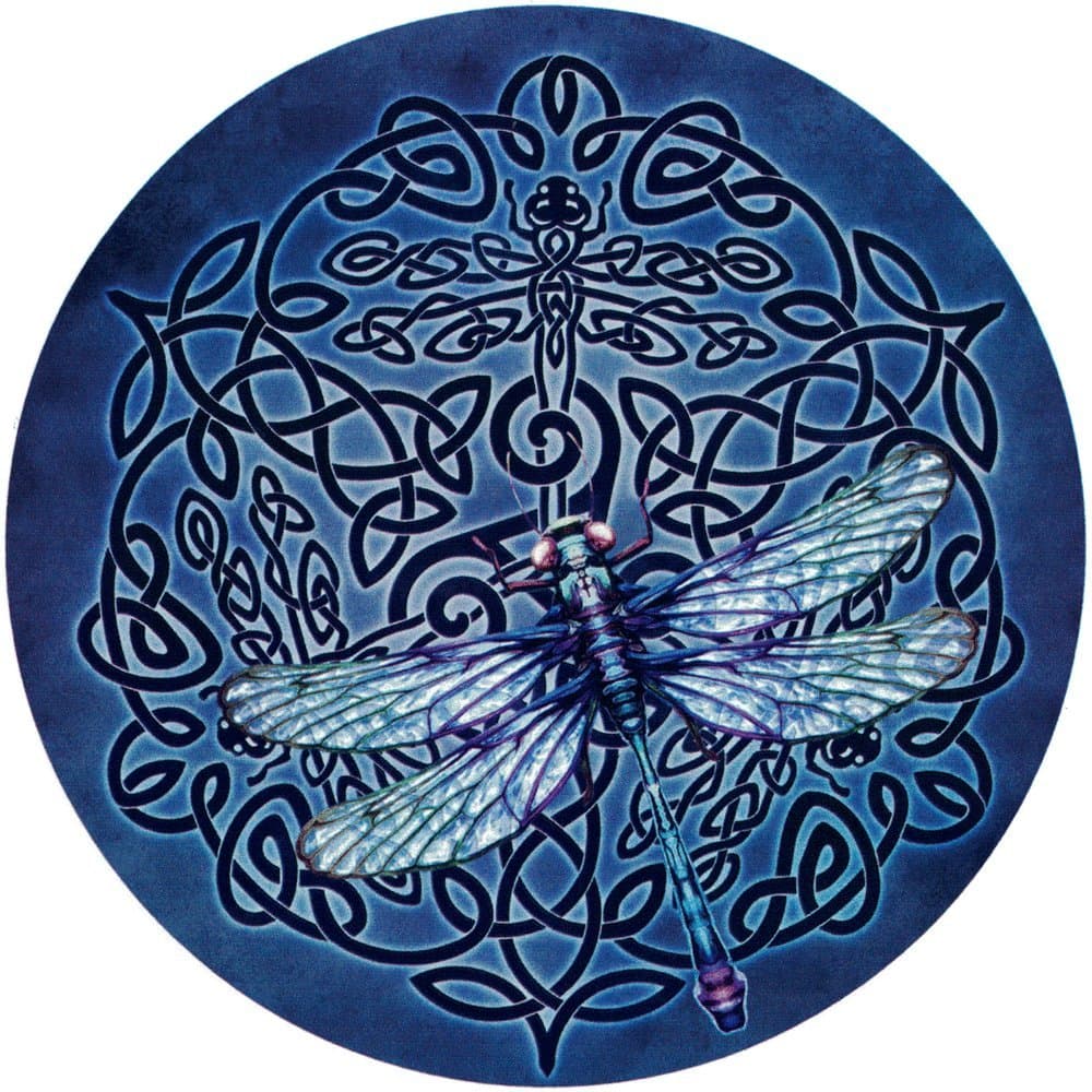 Celtic Dragonfly - Bumper Sticker/Decal (4.5" Circular)