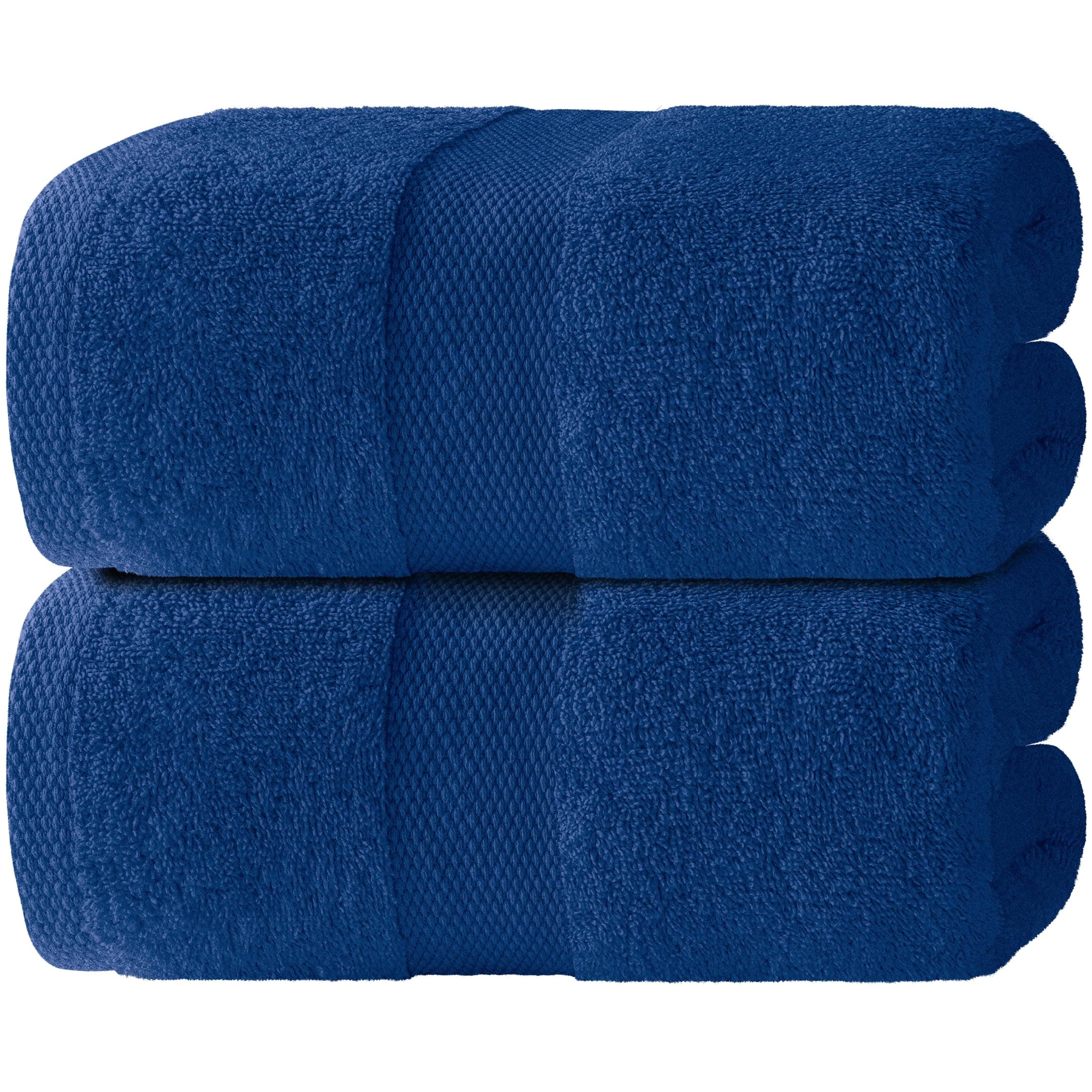 Luxury Soft Bath Sheet Towels Set - 650 GSM Cotton Luxury Bath Towels Extra Large 35x70 | Highly Absorbent and Quick Dry | Hotel Quality Extra Large Bath Towels Oversized, Navy Blue, 2 Pack