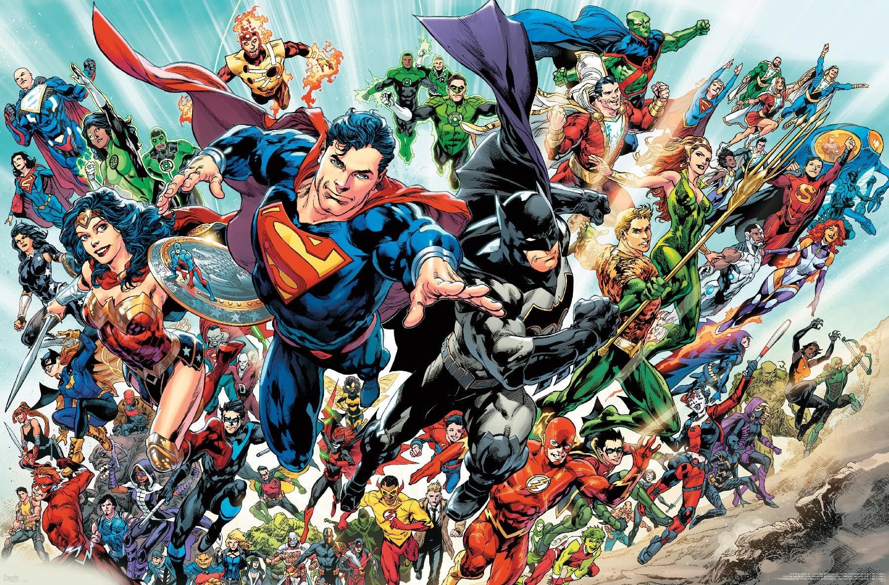 DC Comics-Justice League Rebirth-Group Wall Poster, 22.375" x 34", Unframed Version, Bedroom