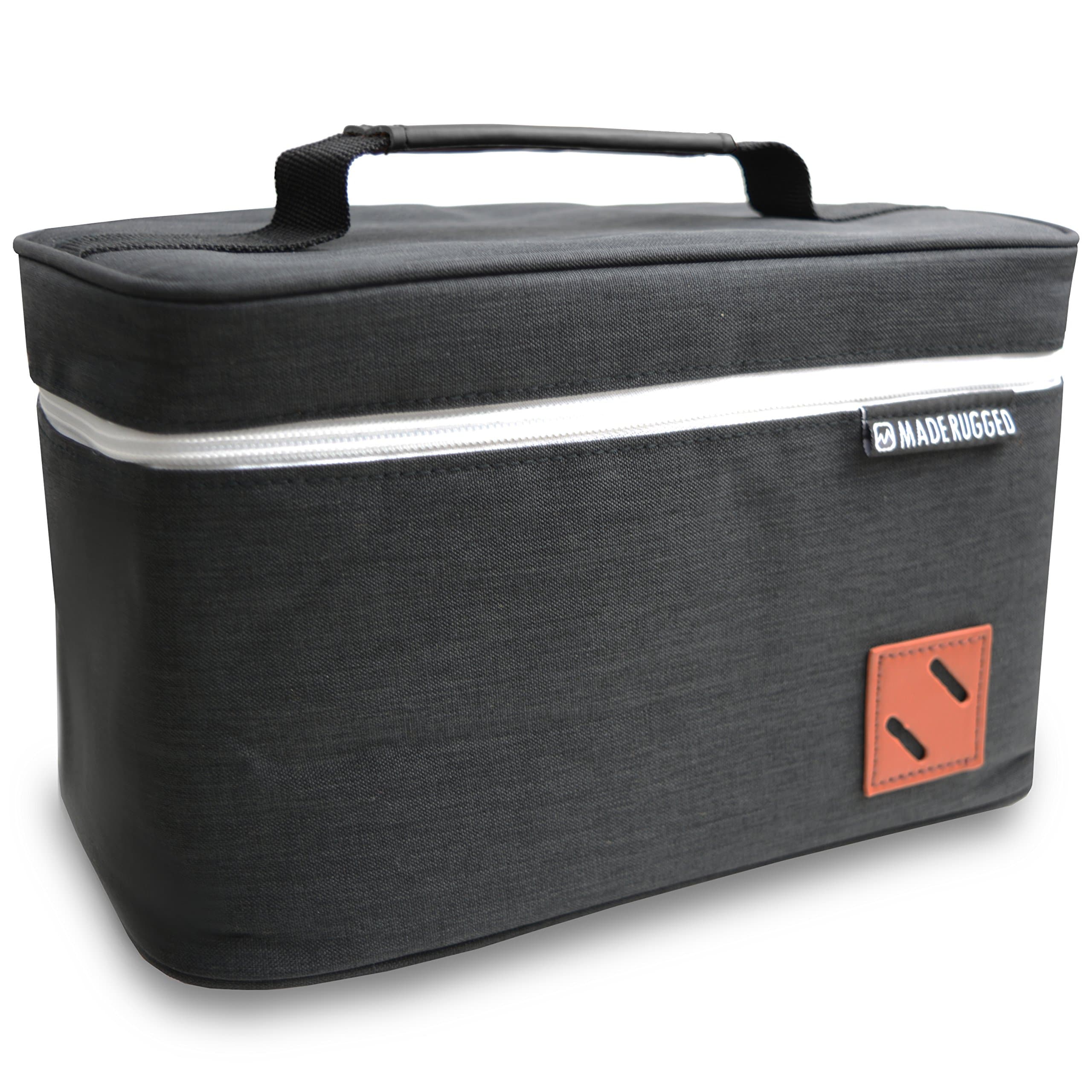 Lunch Box for Men, Work, School & Travel, Freezer Safe, Big Reusable & Insulated Large Lunch Bag Tote (Black)