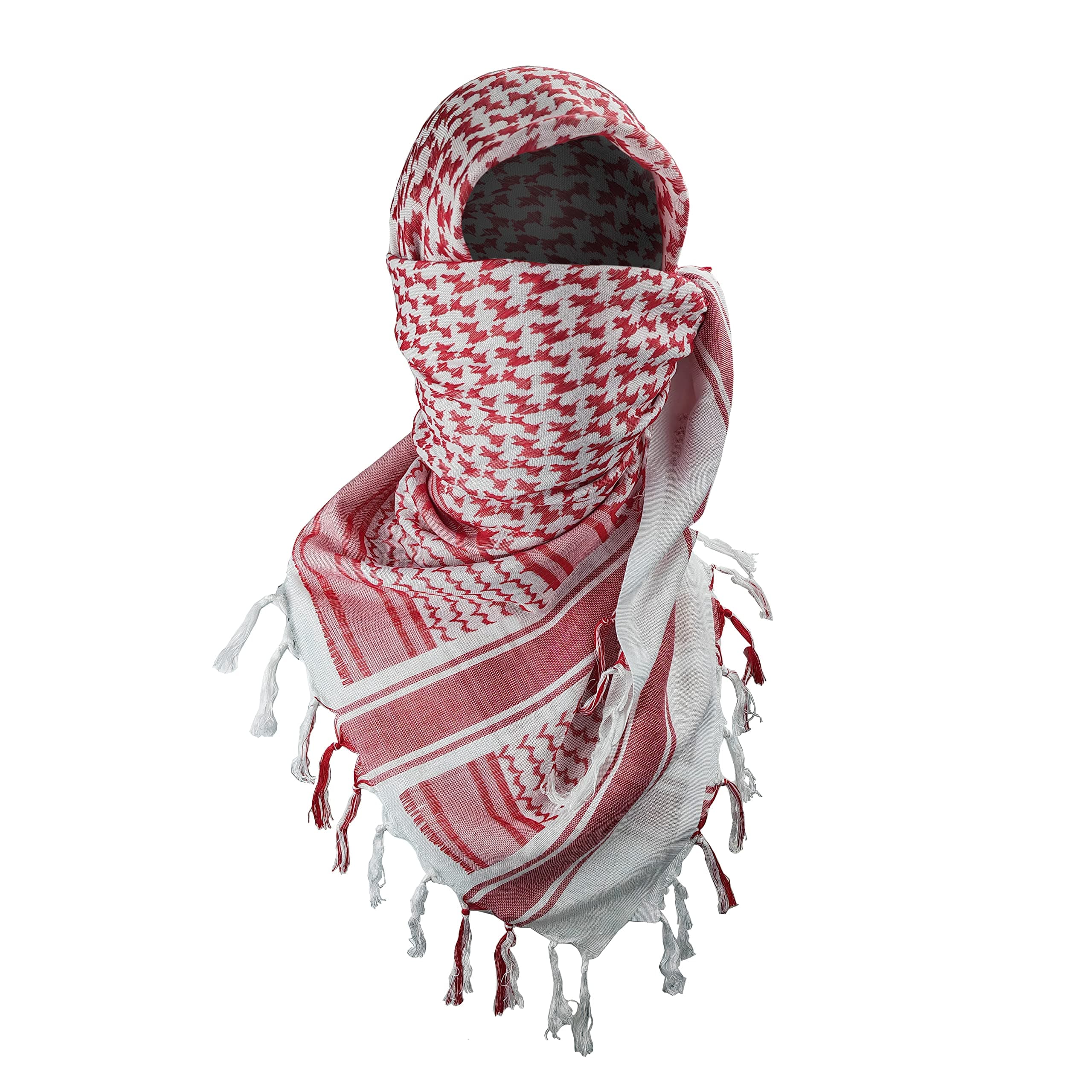 Military Shemagh Tactical Desert Scarf / 100% Cotton Keffiyeh Scarf Wrap for Men And Women