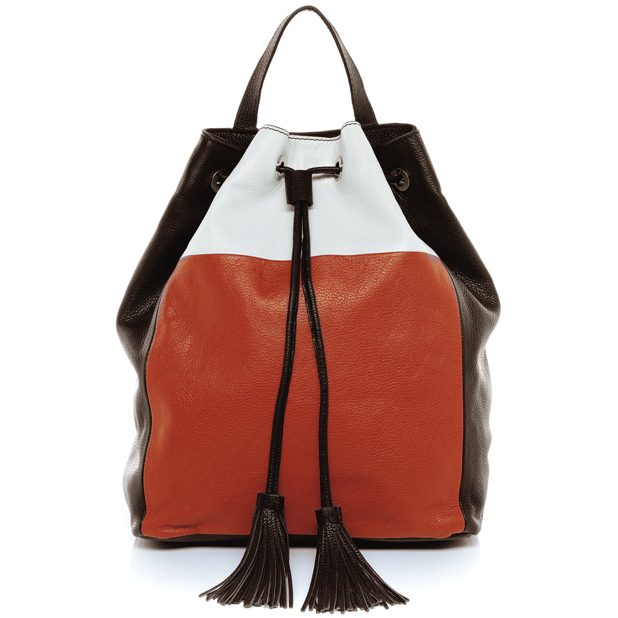 BACCINI Backpack Napoli Medium daybag knapsack Real Leather Rucksack Leather Bag Women´s Bag Multicoloured