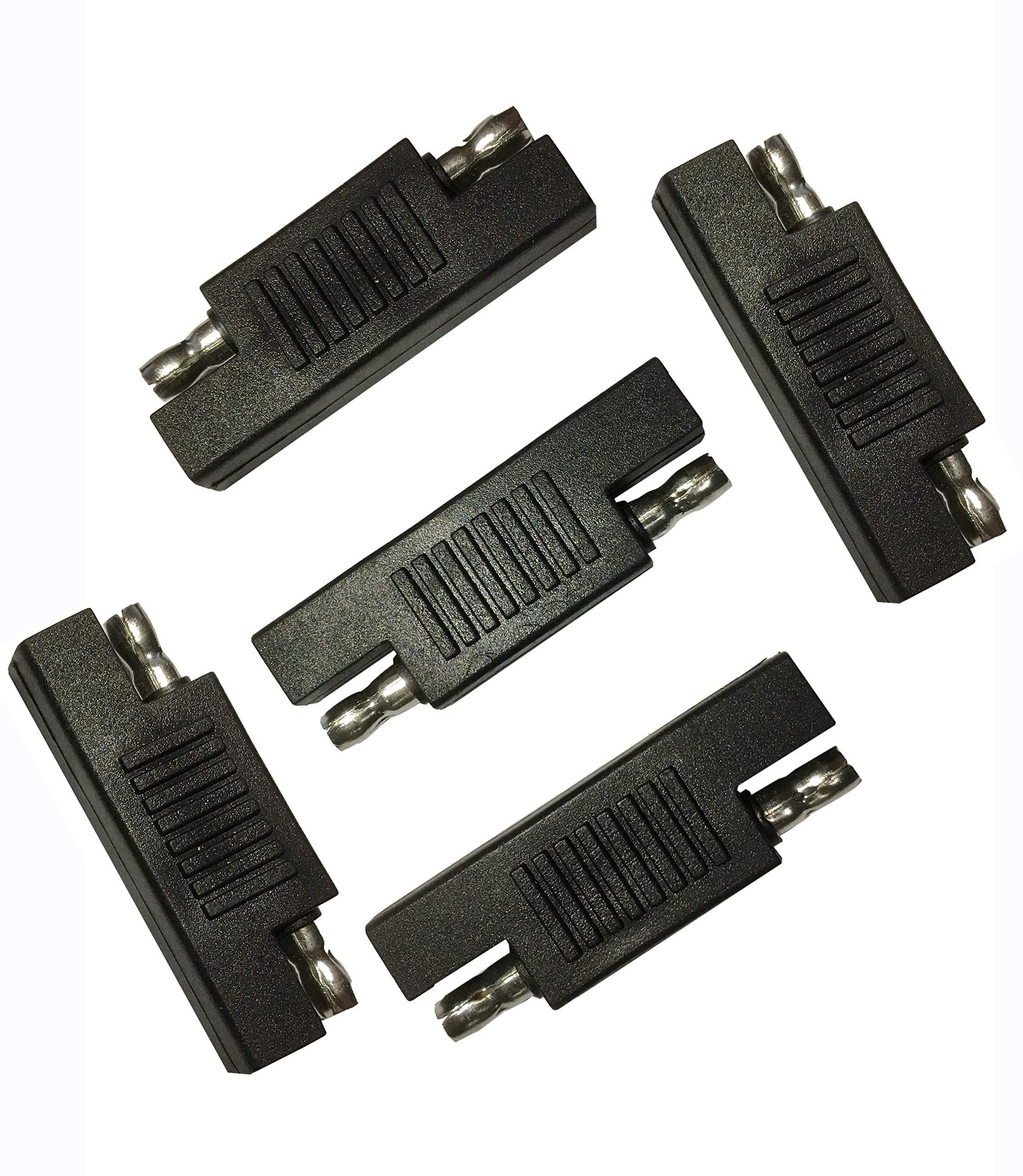 Sunway Solar SAE Polarity Reverse Adapter Connectors for SAE to SAE Quick Disconnect Extension Cable, Solar Panel Battery Power Charger and Maintainer-5Pack