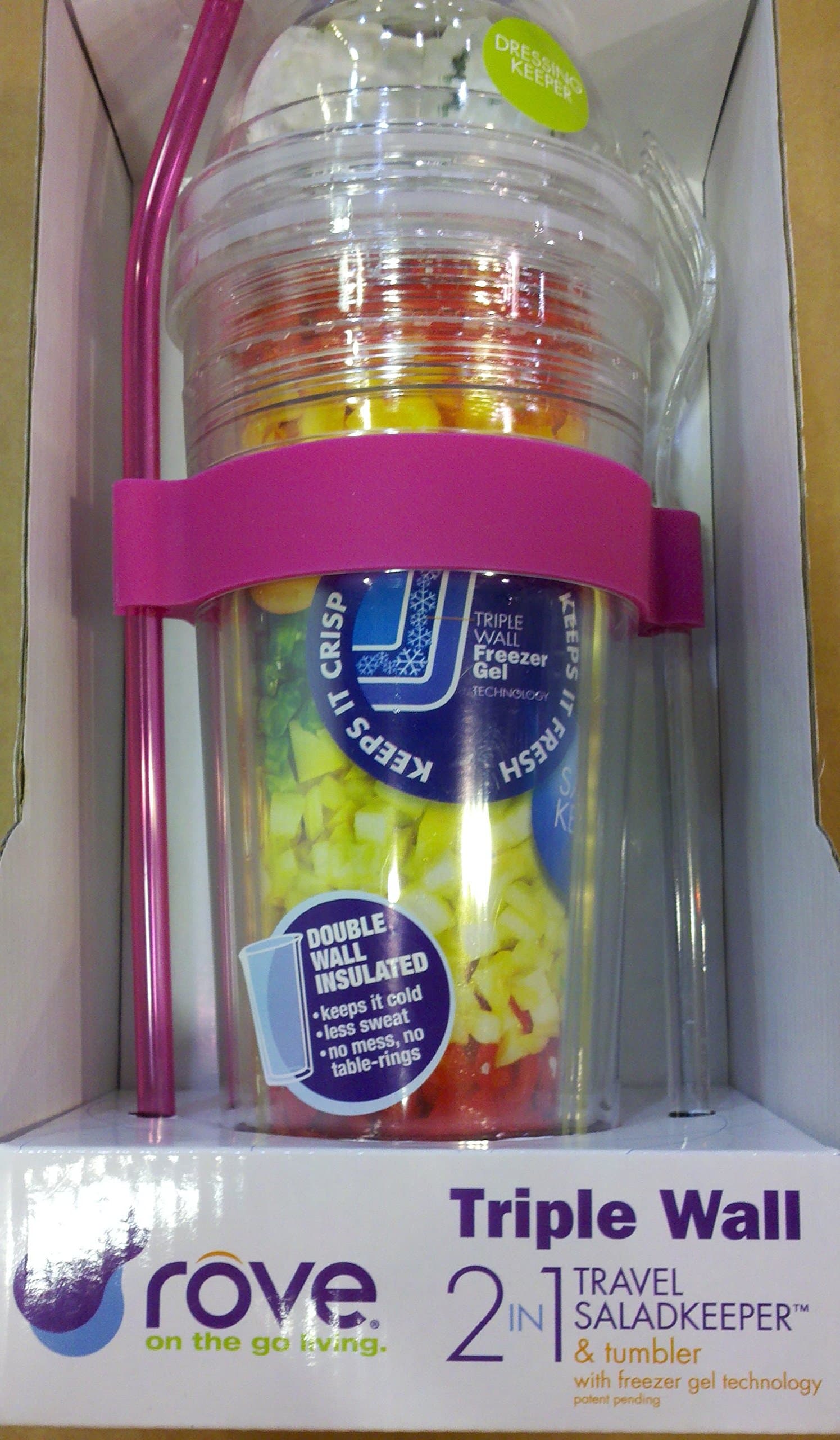 Rove Triple Wall 2 in 1 Travel Saladkeeper & Tumbler