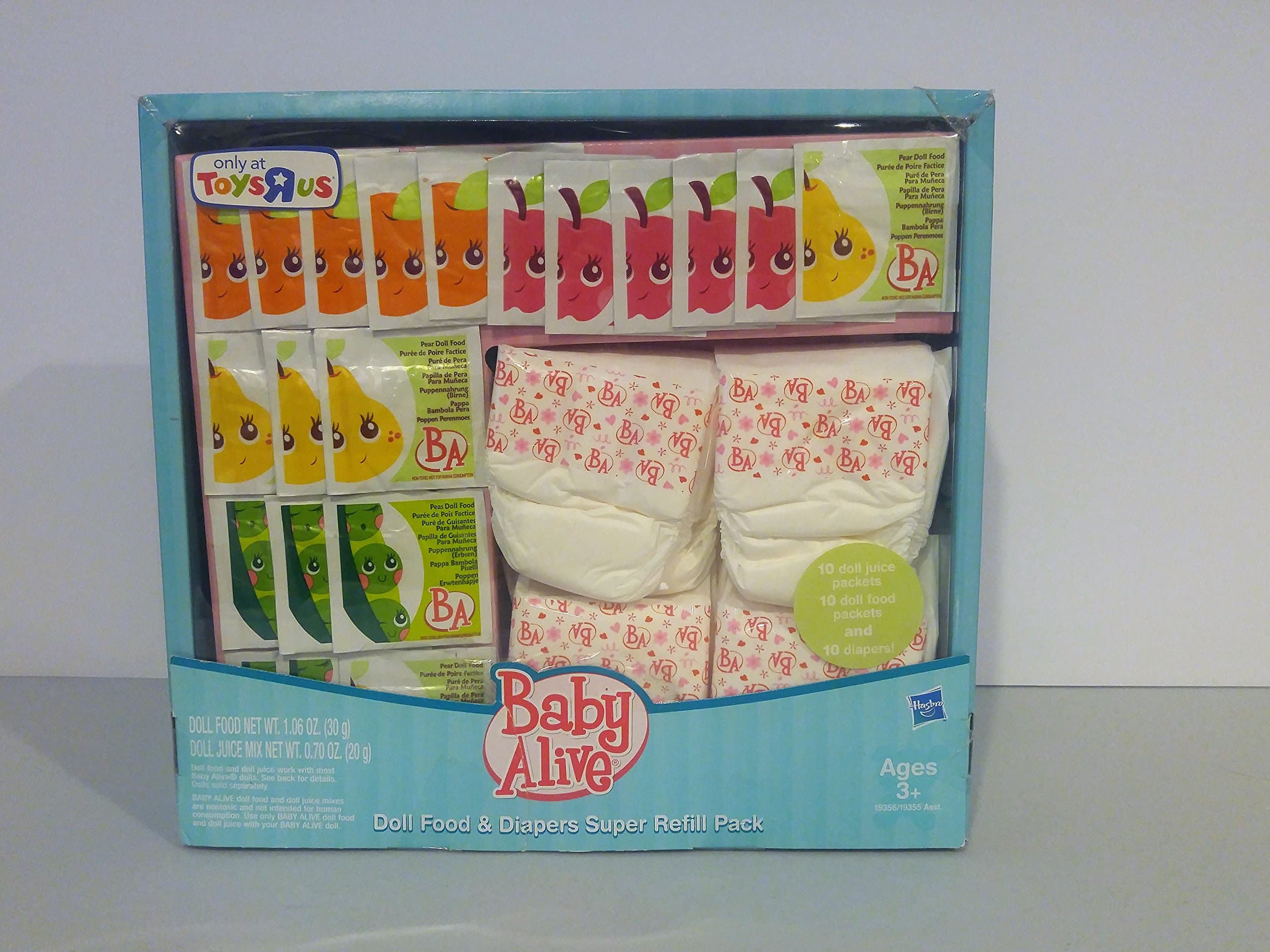 Baby Alive Doll Food and Diapers, Super Refill Pack