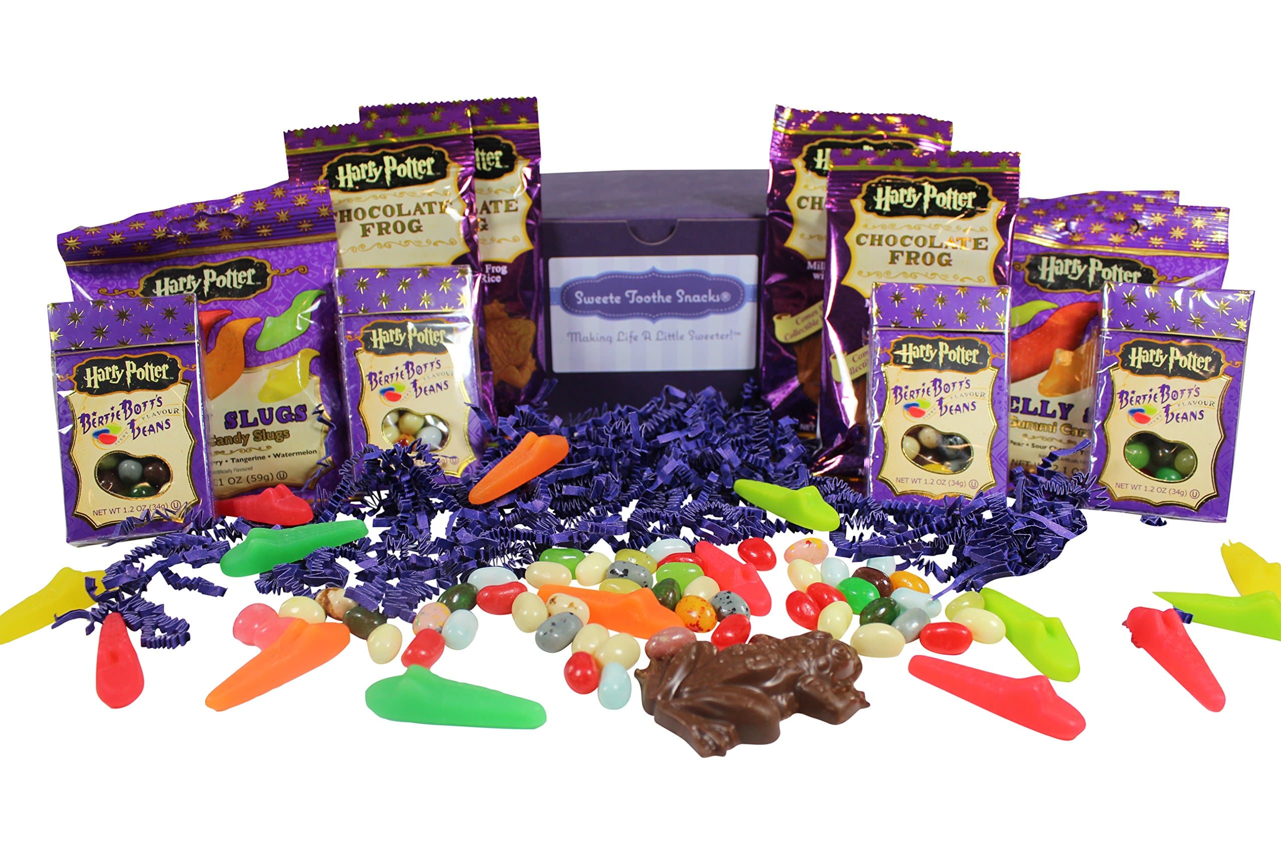 Harry Potter Candy Gift Box with Chocolate Frogs, Bertie Botts Flavour Beans and Jelly Slugs
