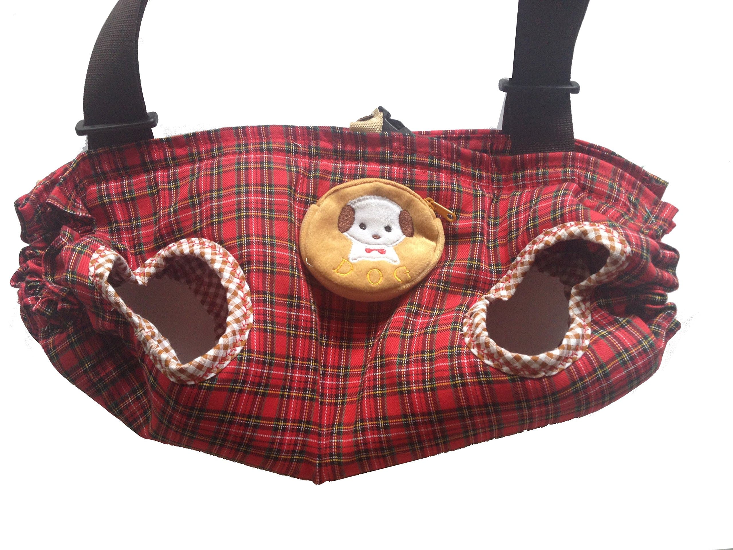 Dog Cat Kitten Pet Sling Carrier Shoulder Summer Bag,Outdoor Cotton Washable RED (Red)