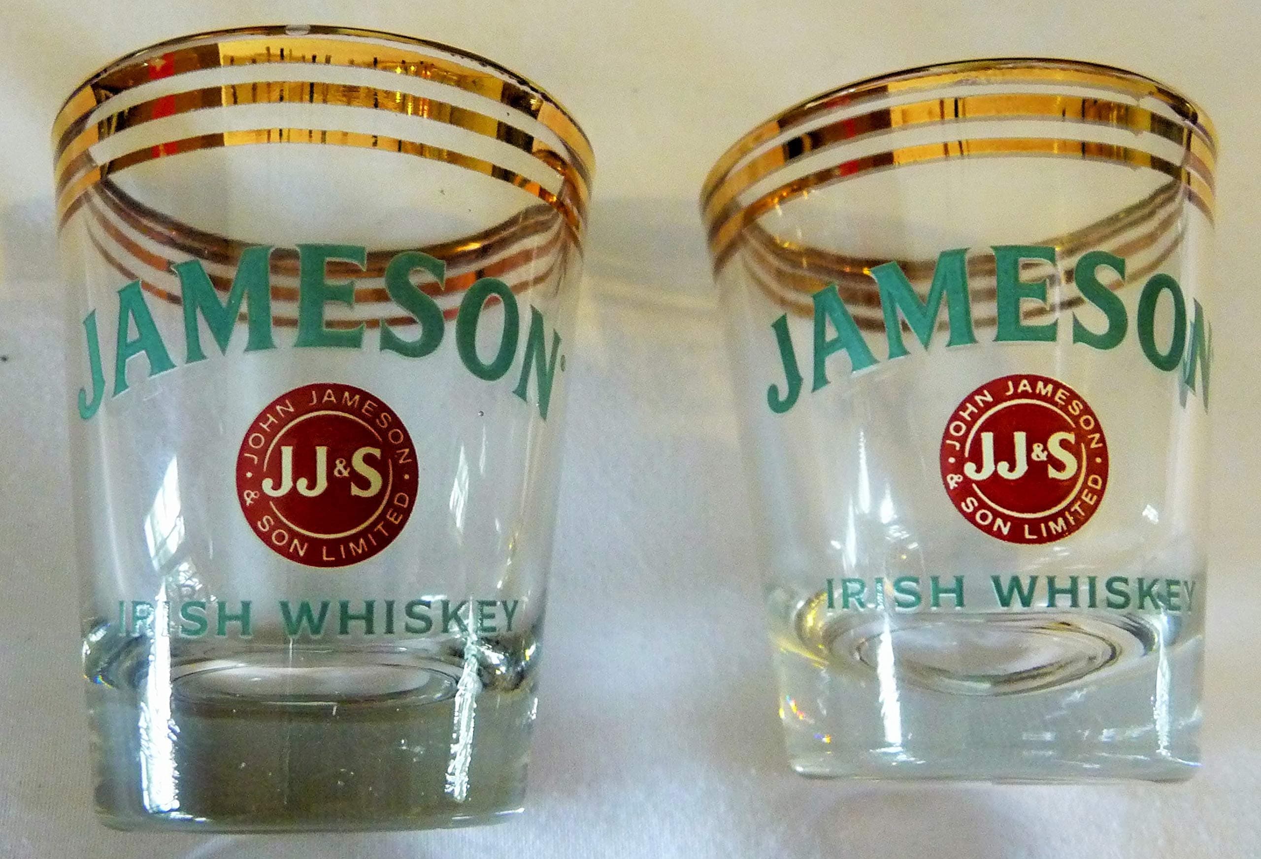 Jameson Shot Gold Rimmed Shot Glass - Set of 2