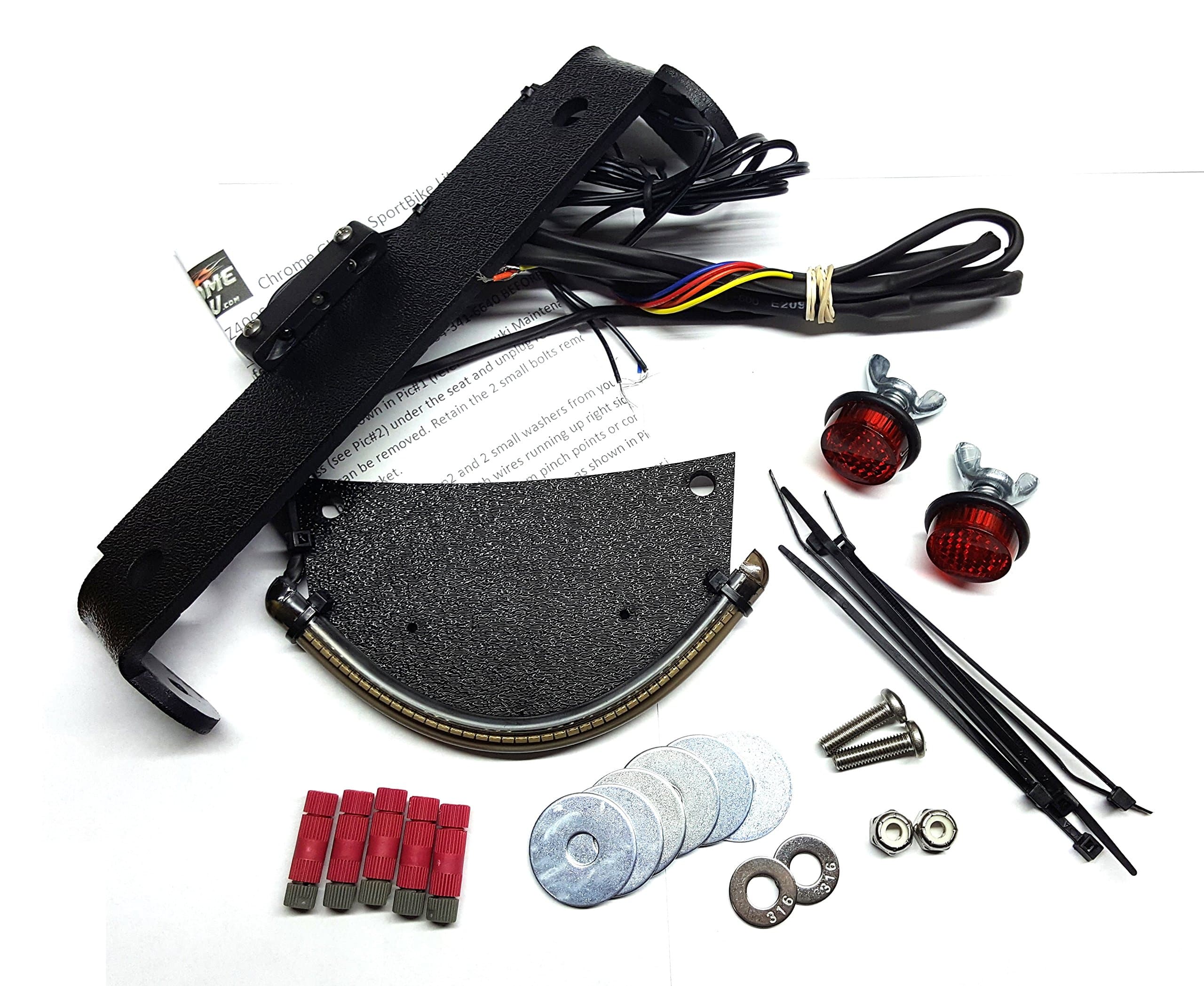 Suzuki DR-Z400 Integrated LED Light Bar Fender Eliminator with Tucked Tag Mount - Smoked Lens