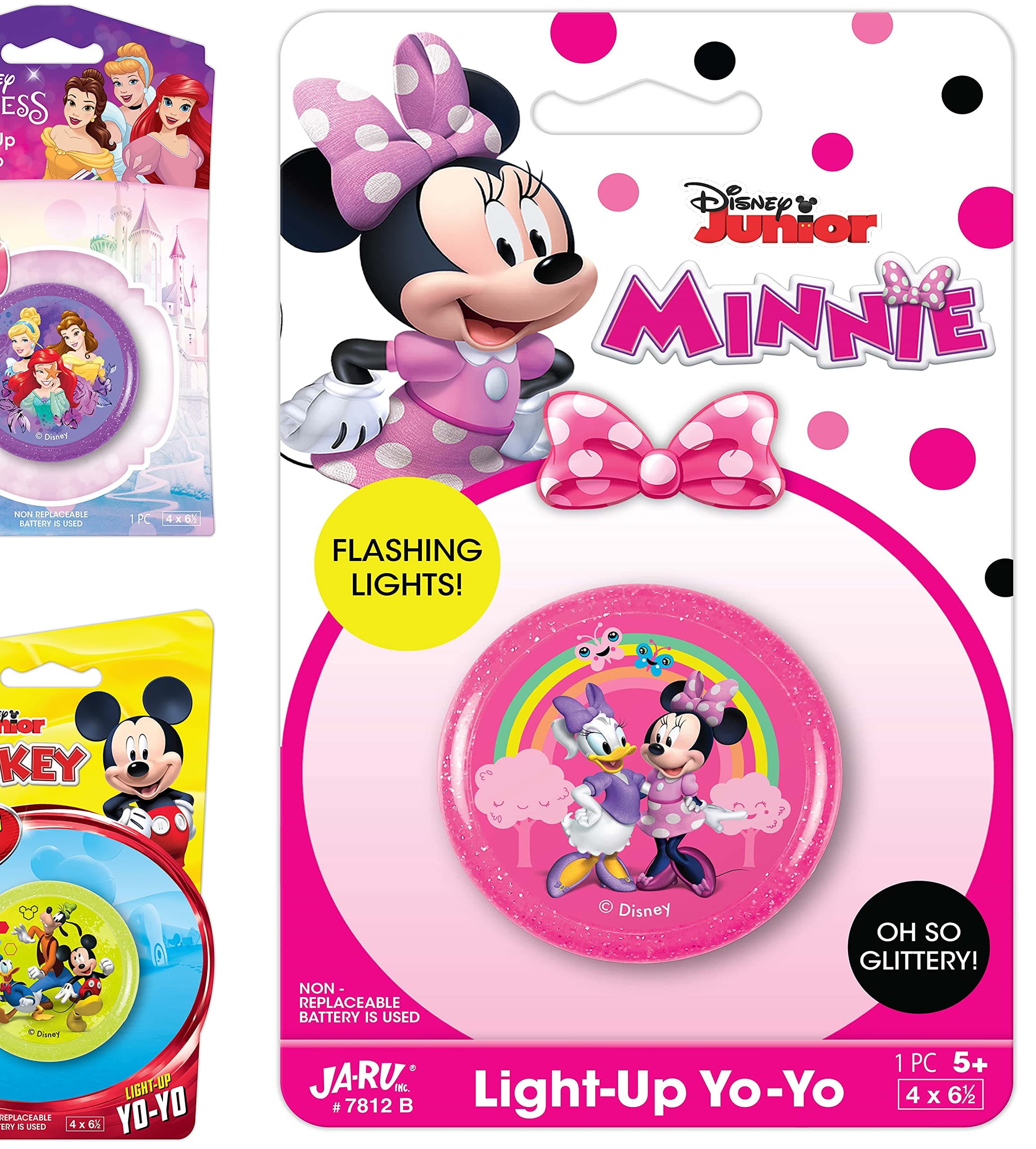 Disney Light Up YoYo (1 Unit Random Assorted) Mickey Mouse Minnie Mouse Disney Princess Style Toy Fidget Toy for Kids Yoyo Beginner String Trick Yoyo Game Fidget Toy Wholesale 7812-1