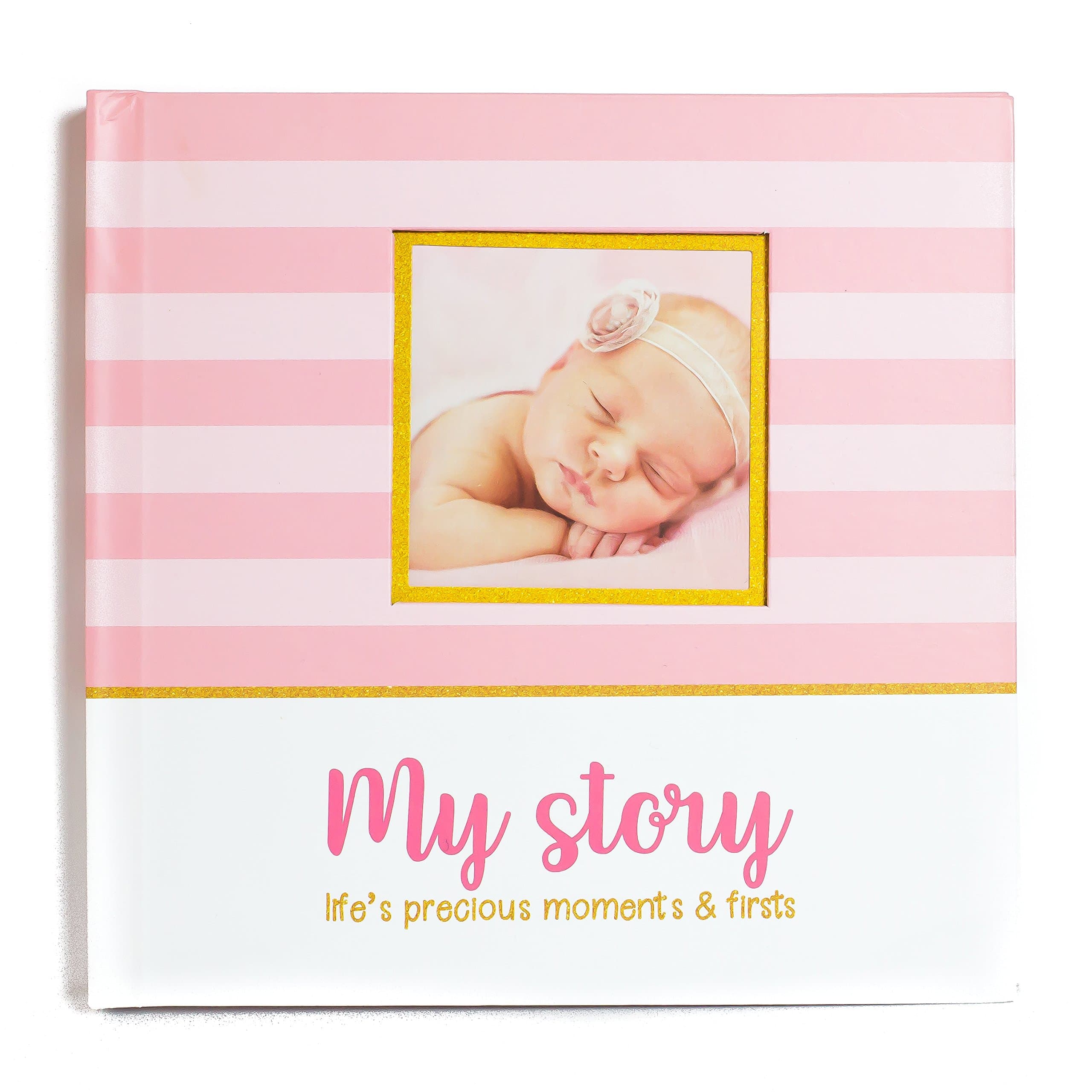Keepsake Memory Book for Baby Boy or Girl – Timeless First 5 Year Baby Book – A Milestone Book to Record Every Event from Birth to Age 5 – Gender Neutral Journal Scrapbook Photo Album, Pink