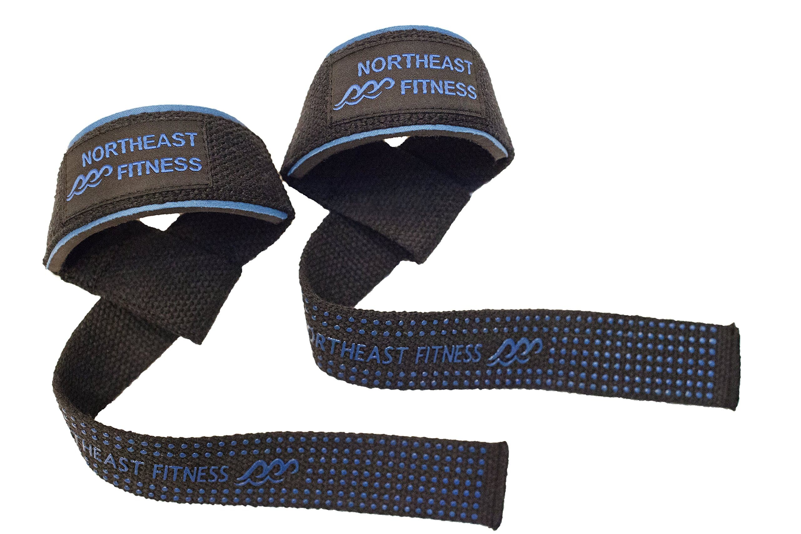 Weightlifting Wrist Straps (PAIR) w/ Neoprene Support Wrist Padding and Silicone Grip Surface for CrossFit, Powerlifting, Bodybuilding, Strength Training, MMA