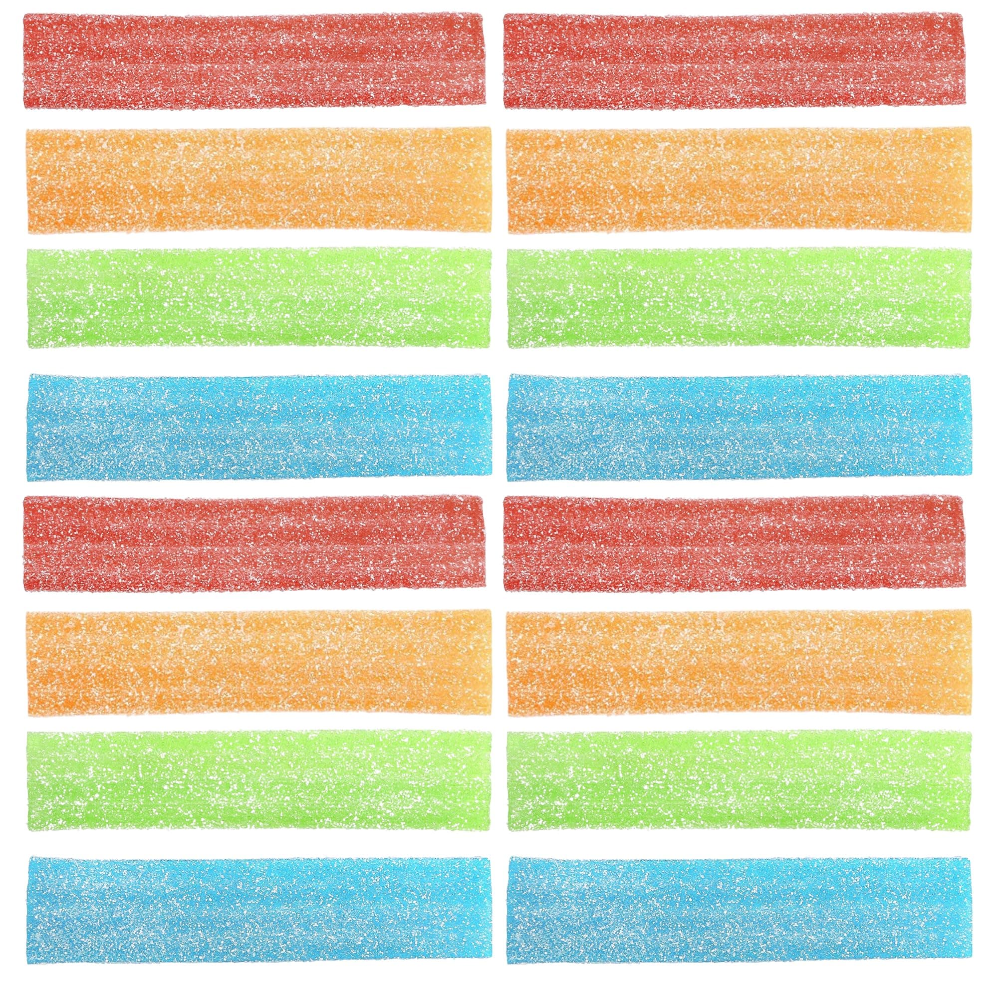 NeedzoCandy Sour Strips, Assorted Chewy Streamers, Blue Raspberry, Cherry, Orange, and Apple Flavors, Shareable Bags, 4 Ounces, (Pack of 3)