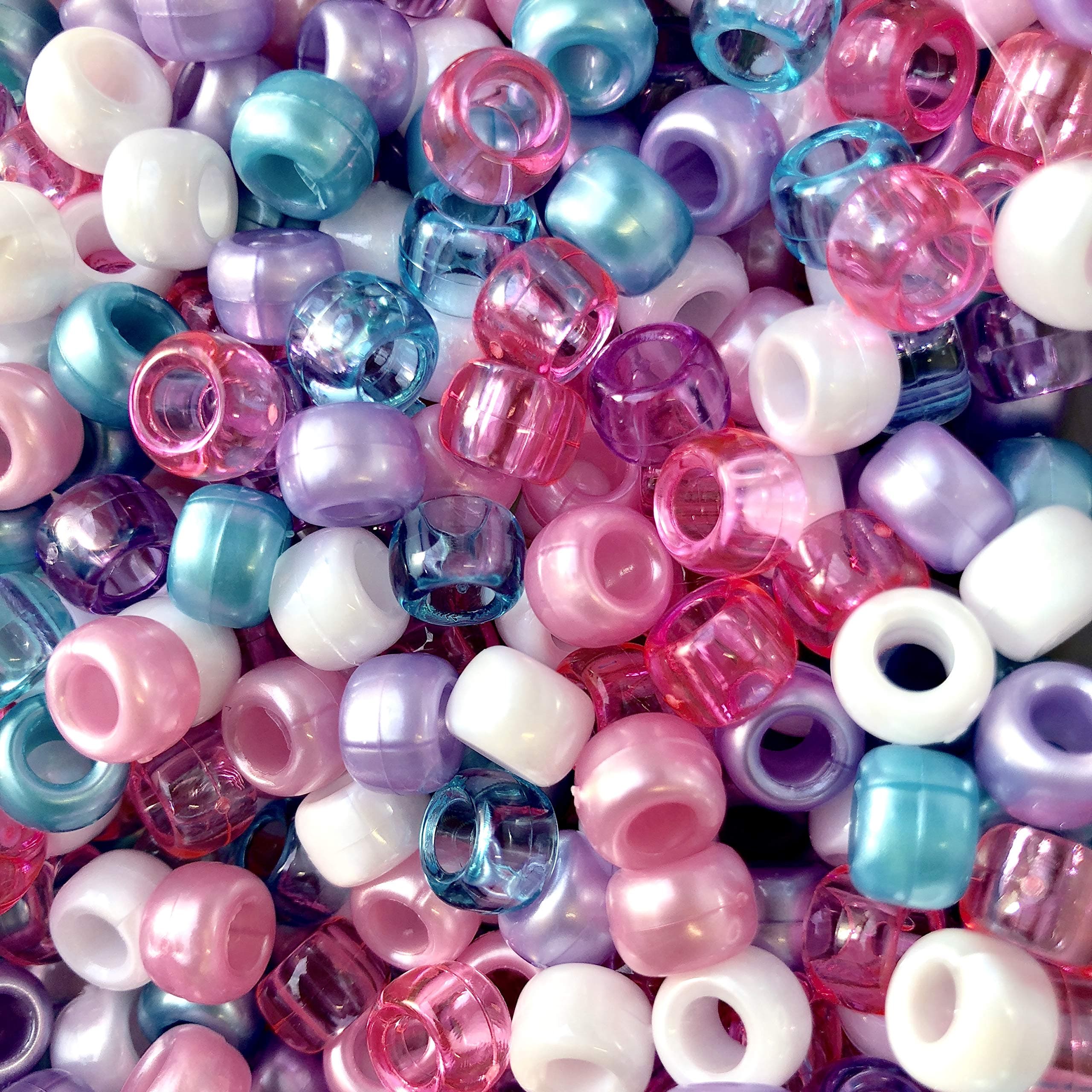 100 Unicorn Mix 9x6mm Pony Craft Beads