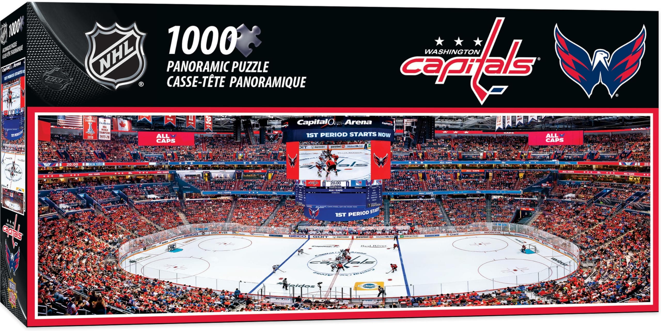 1000 Piece Sports Jigsaw Puzzle - NHL Washington Capitals Center View Panoramic - 13"x39"
