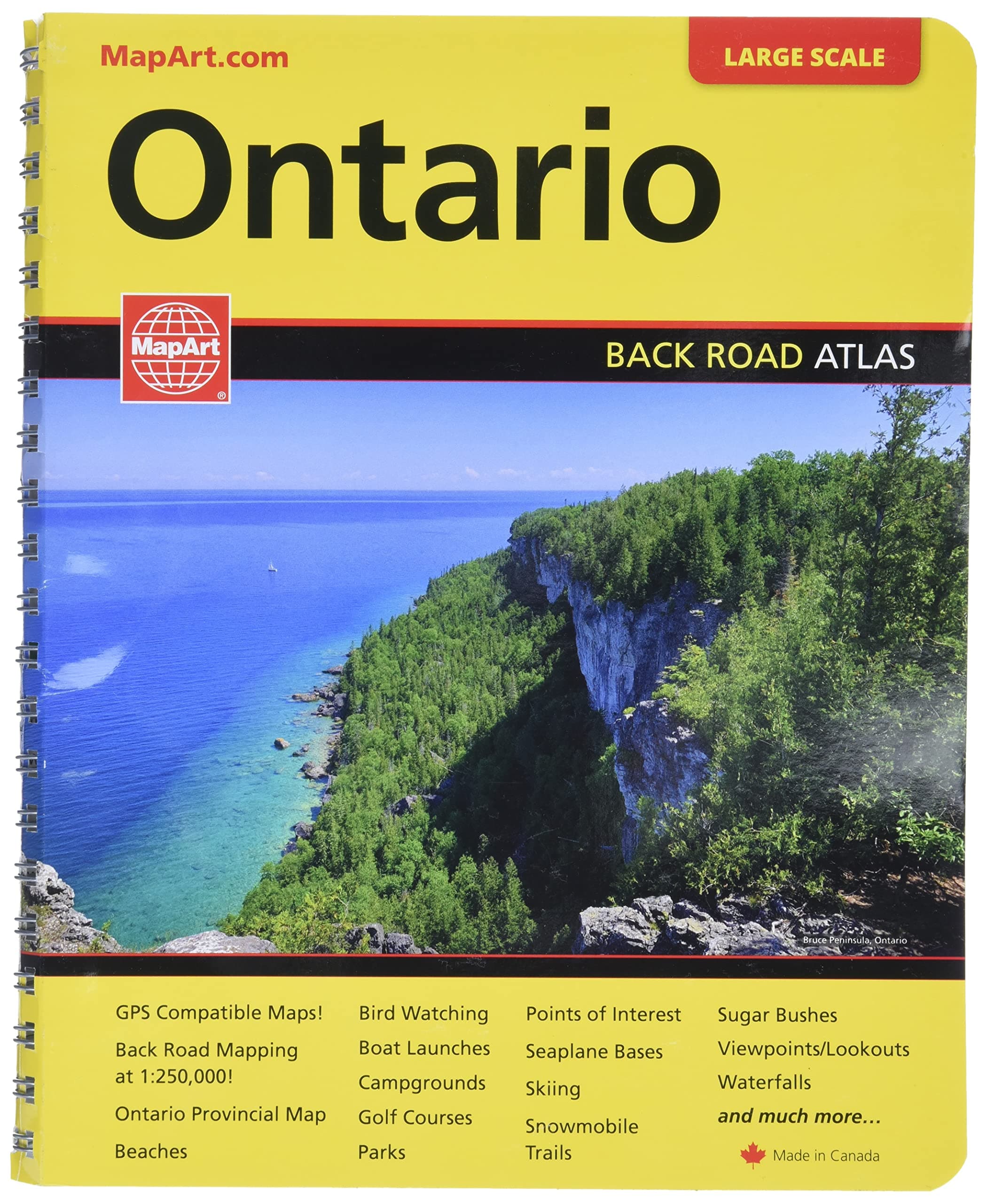 Ontario Back Road Atlas Spiral-bound – June 1, 2015