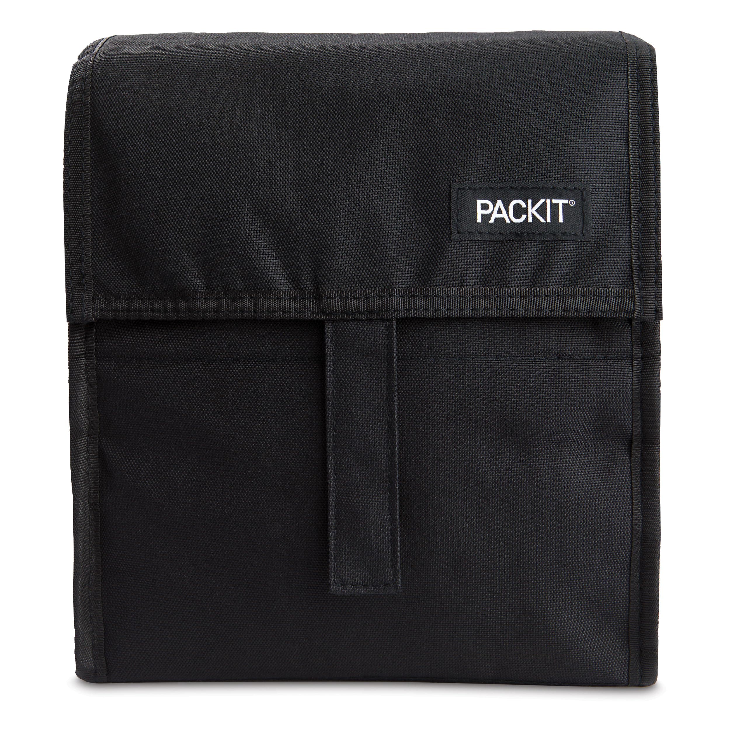 PackIt Freezable Lunch Bag with Zip Closure, Black