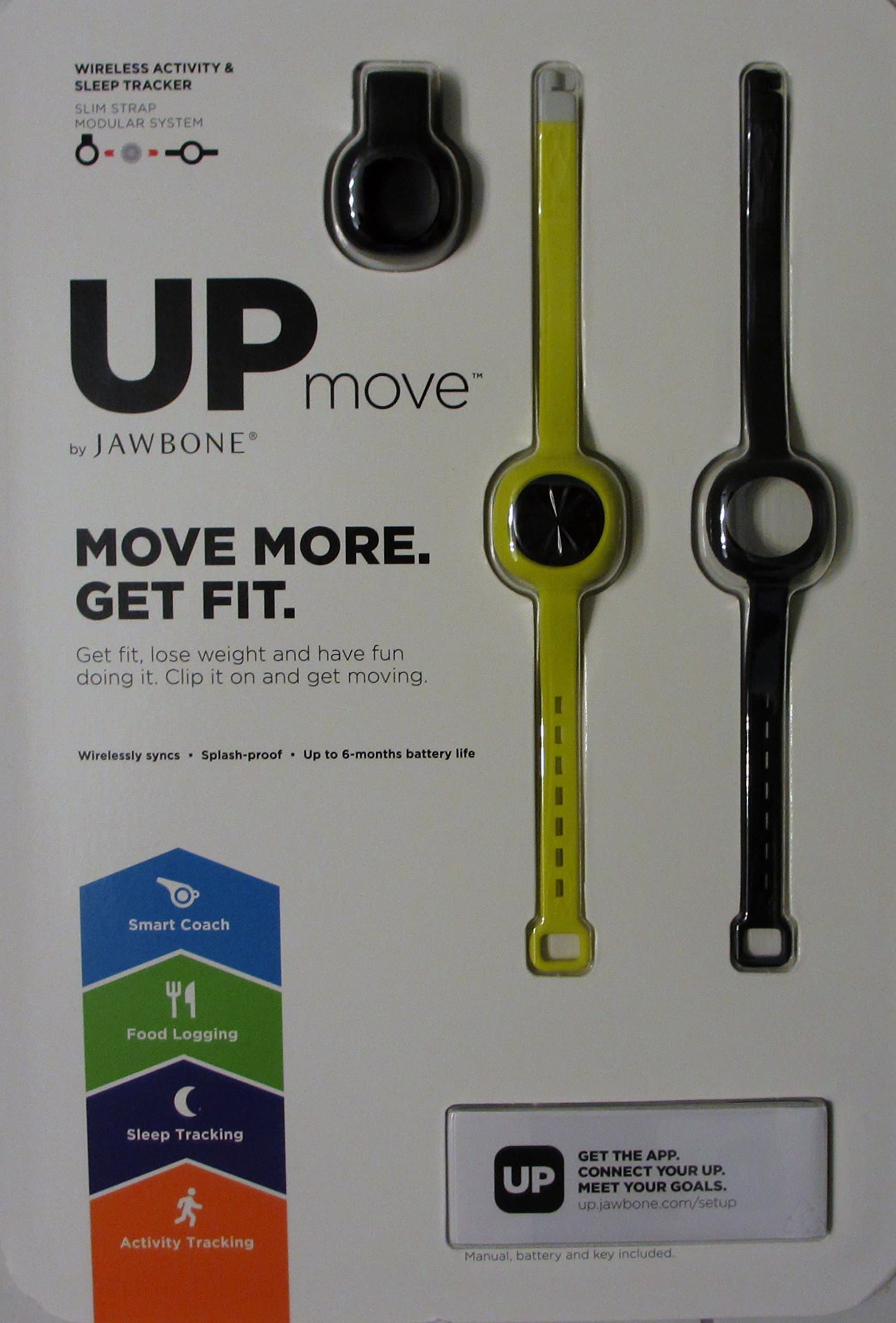 Up Move Activity Tracker, Onyx with Black Clip and Two Extra Straps