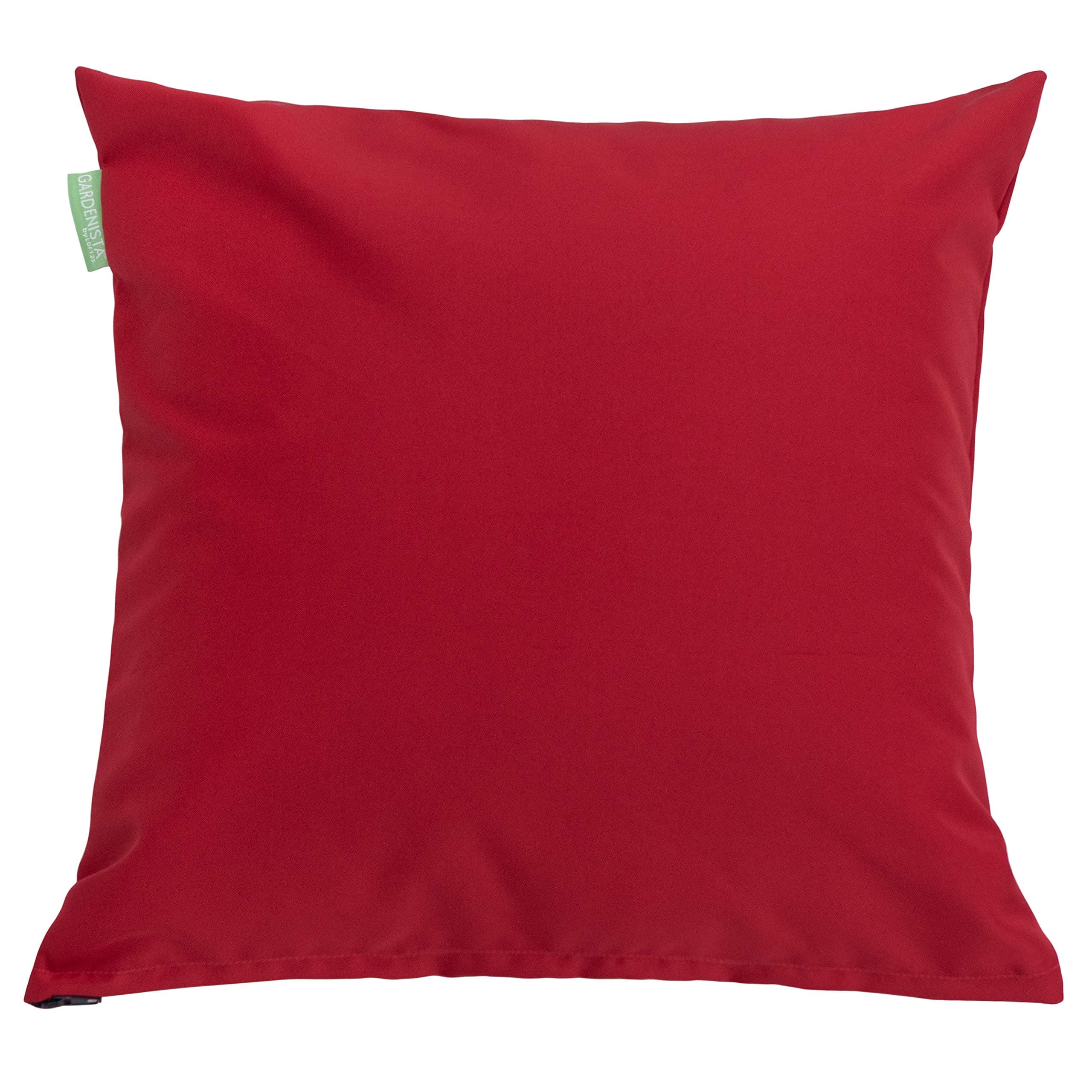 Gardenista Garden Outdoor Throw Cushion | Hollowfibre Hypoallergenic Filled | Patio Rattan Chair Patterned Furniture Pillow | Water Resistant | Multi Colour | 24" Size (Red)