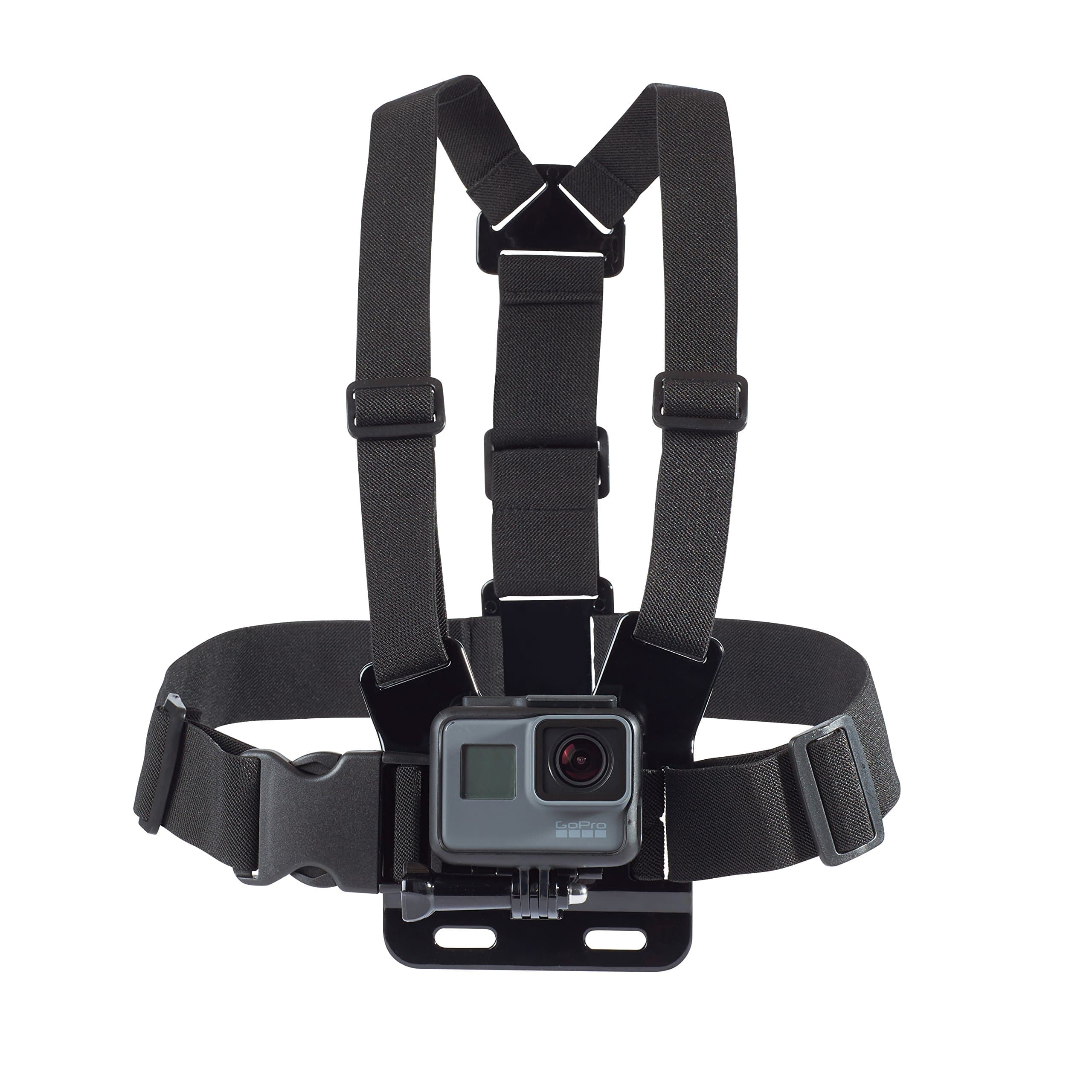 Adjustable Chest Mount Harness for GoPro and Action Cameras, Lightweight & Comfortable, Black