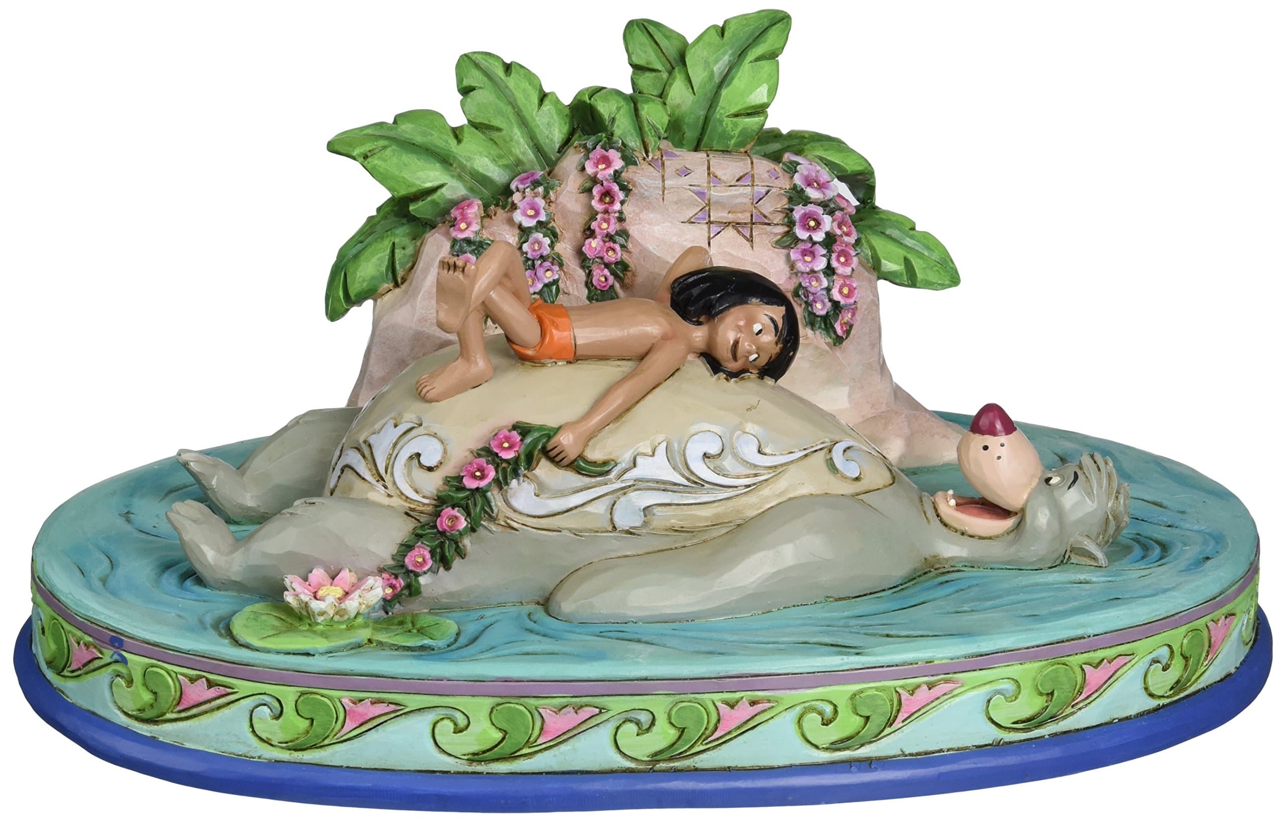 Disney Traditions by Jim Shore “The Jungle Book” Mowgli and Baloo Stone Resin Figurine, 4”