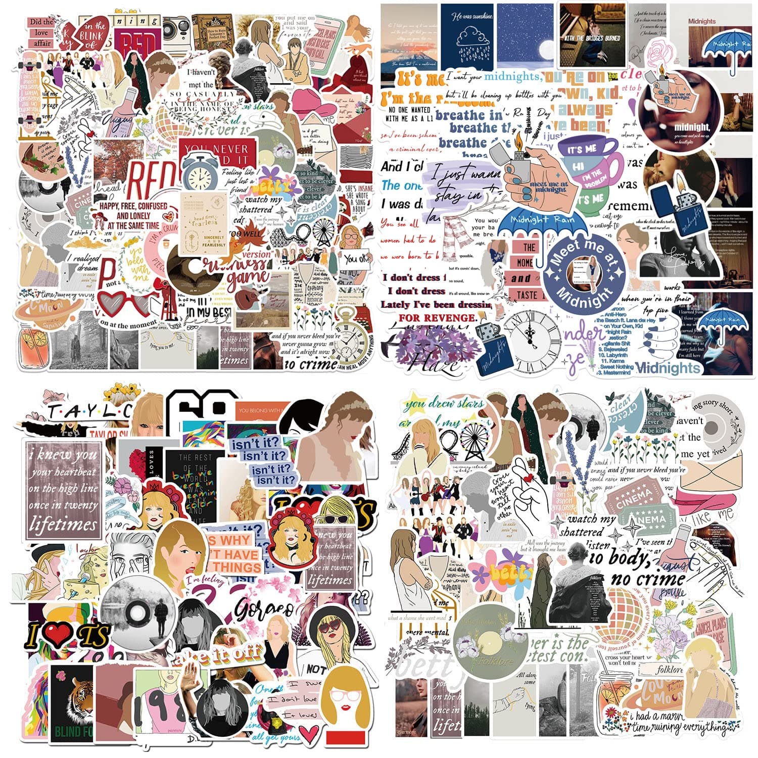 200 Pcs Singer Stickers for Water Bottles, Waterproof Folklore Music Stickers for Skateboard, Laptop, Bike, Gift for Boys, Girls, Teen, Kids