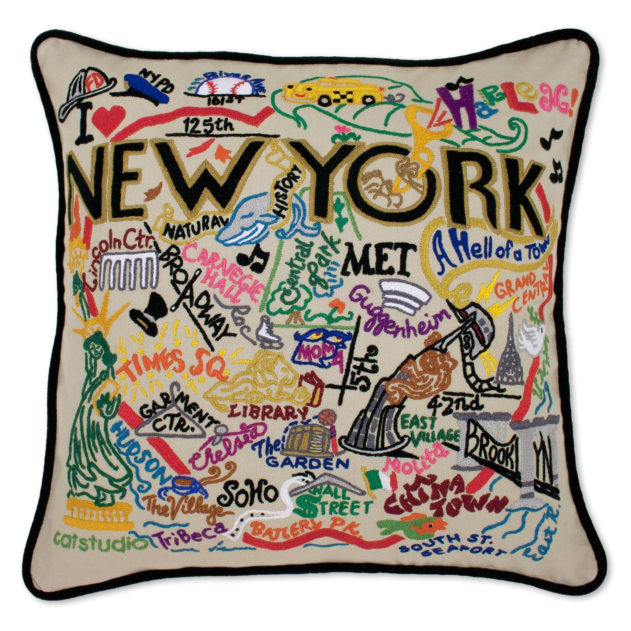 Sponsored Ad - Catstudio New York City Hand Embroidered Decorative Throw Pillow