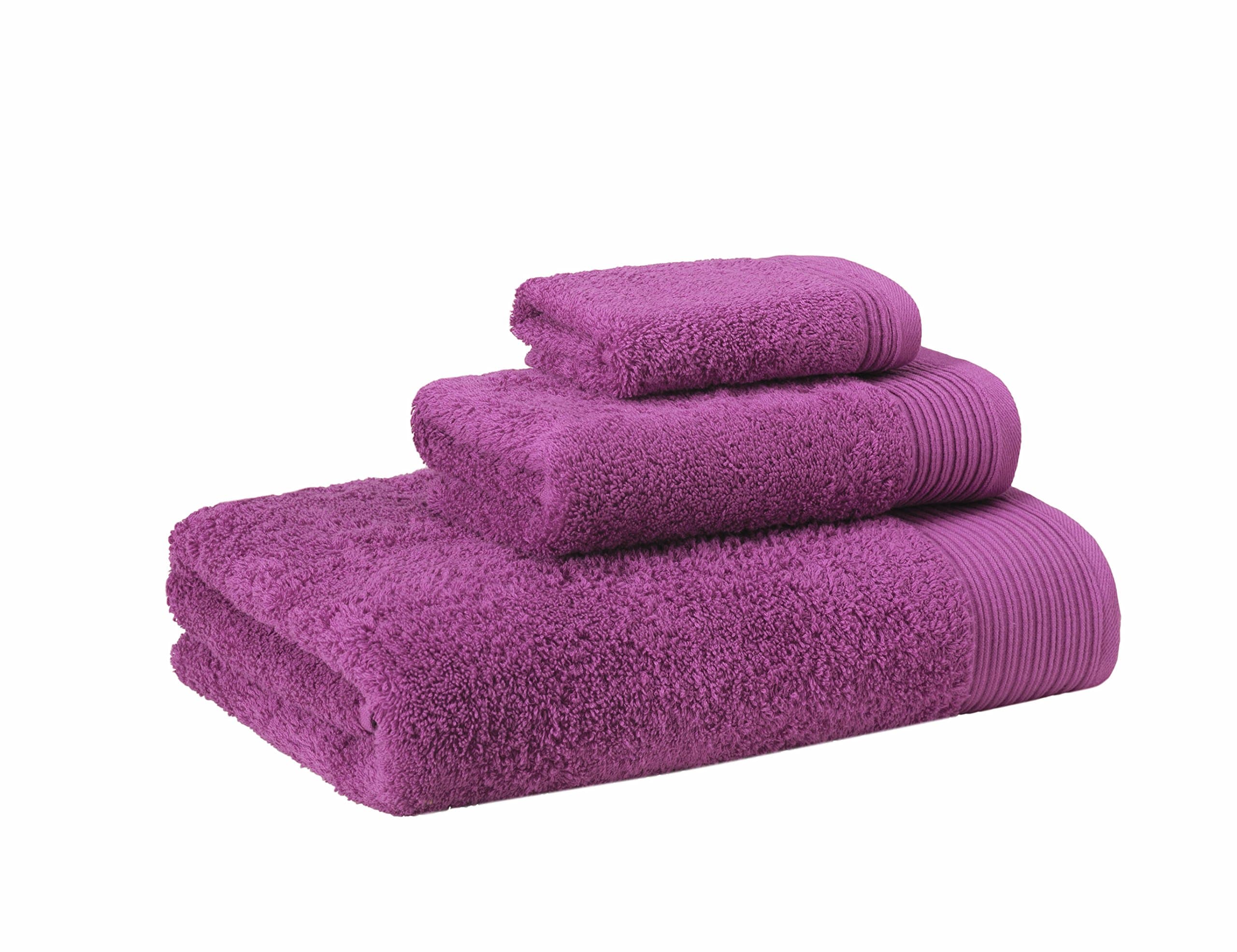 Flossy 3 pcs 100% Turkish Cotton Towel Set Enchante Home, Fuscia