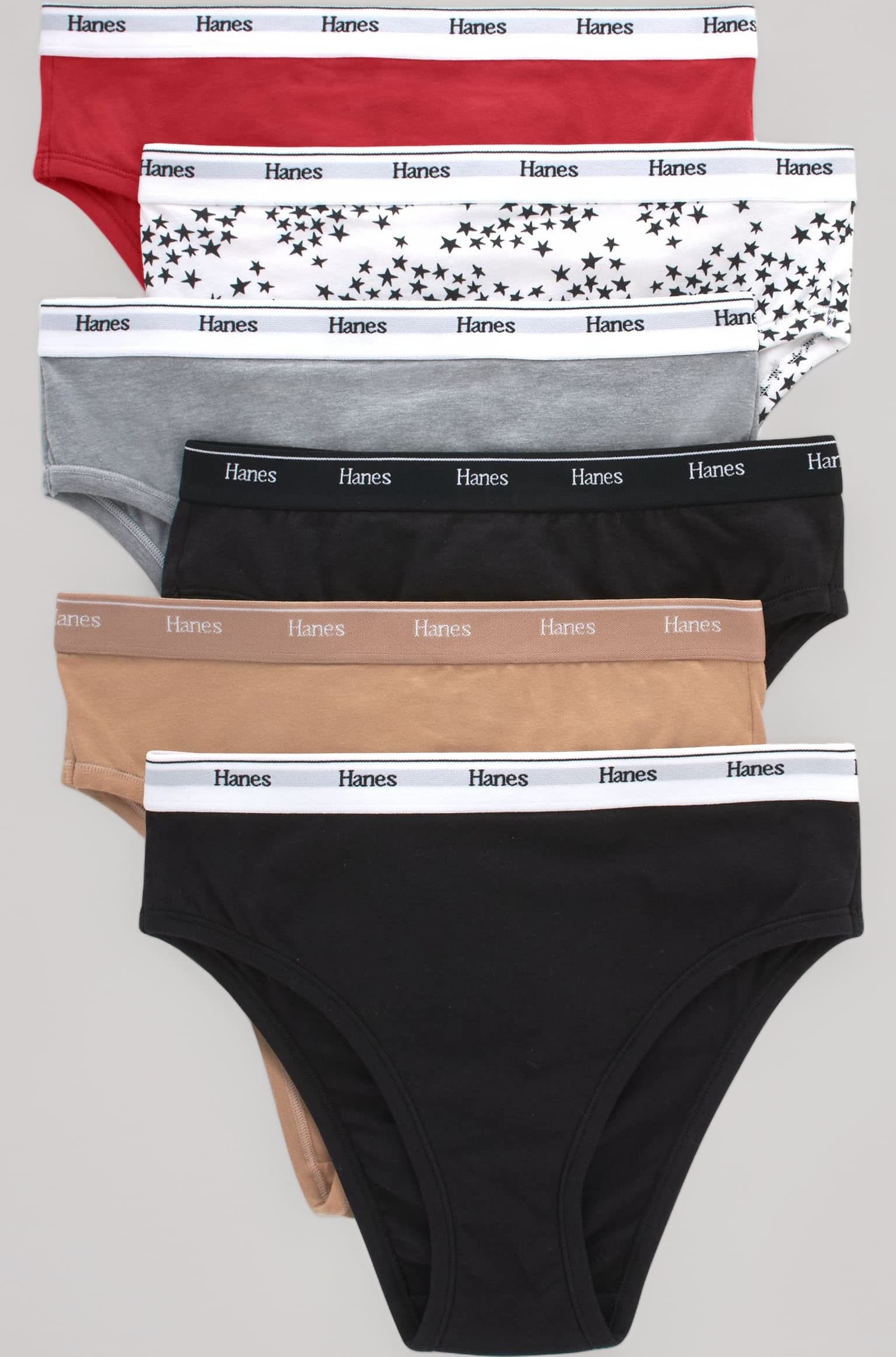 Women's Originals Panties Pack, Breathable Cotton Stretch Underwear, 6-Pack, Basic Color Mix, Small