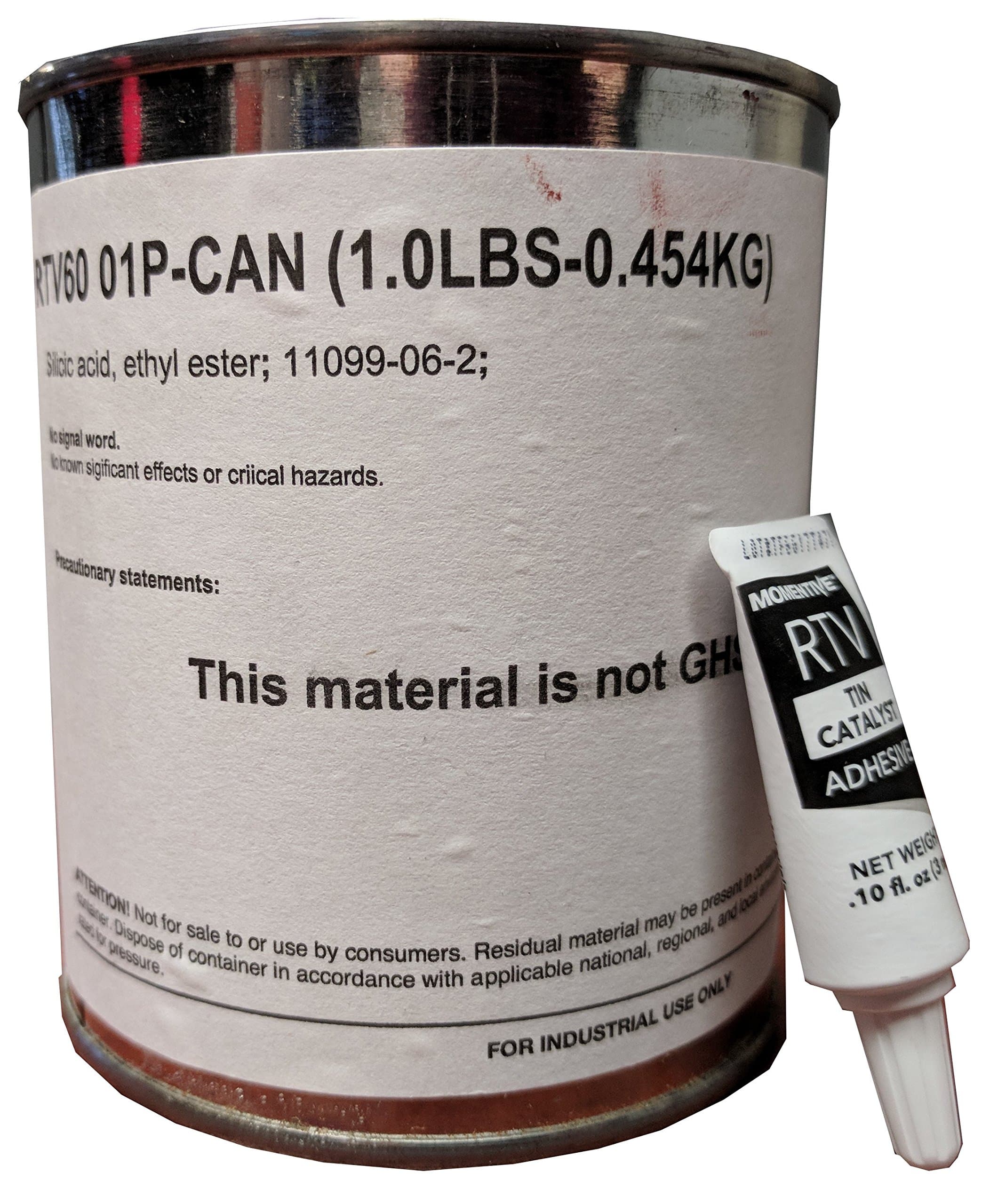 Momentive RTV60-1P RTV 60 Silicone, 1 lbs.Two-Part (Ratio 200:1), Red, Pourable, High Temperature, SS4155-1P Primer Required