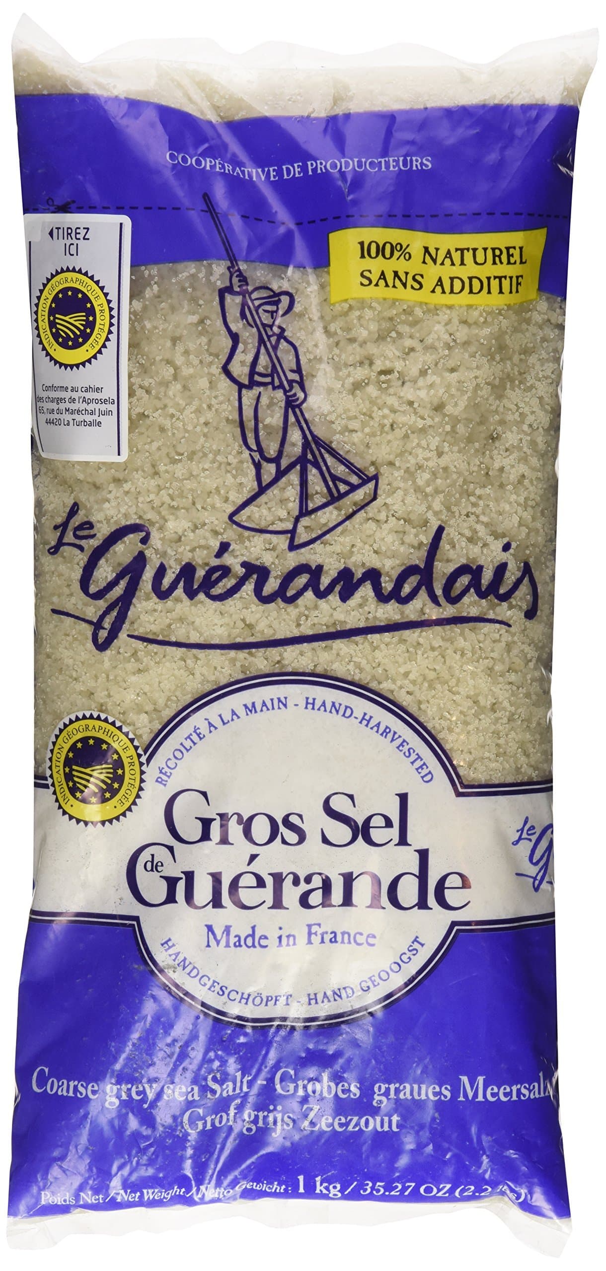 Le Guerandais Coarse Sea Salt Gros Sel De Guerande, 2.2 Pound
