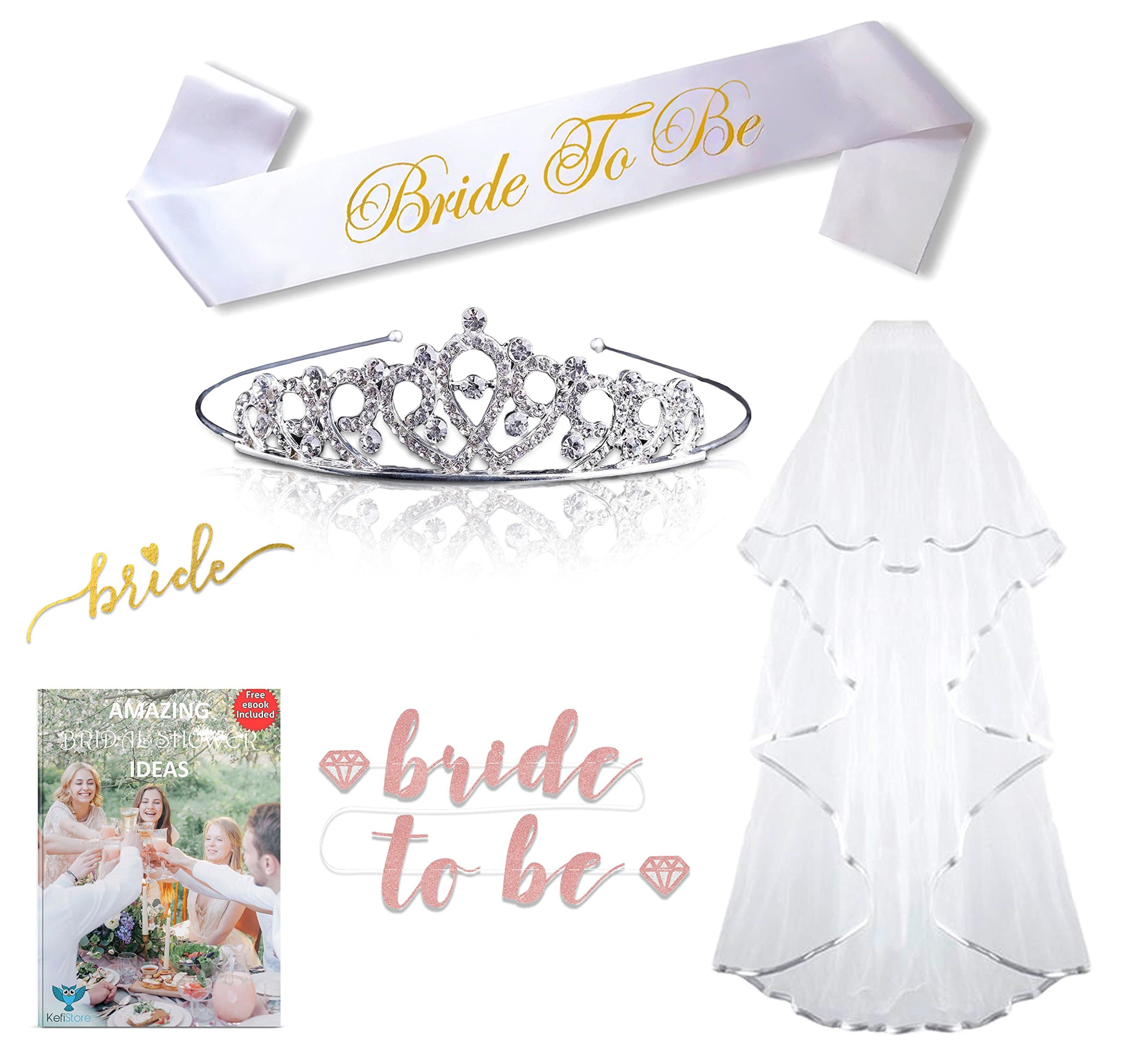 Bachelorette Party Decorations Bridal Shower Decor Supplies For Women Pink & Gold Free ebook Game & Invitation Ideas Set