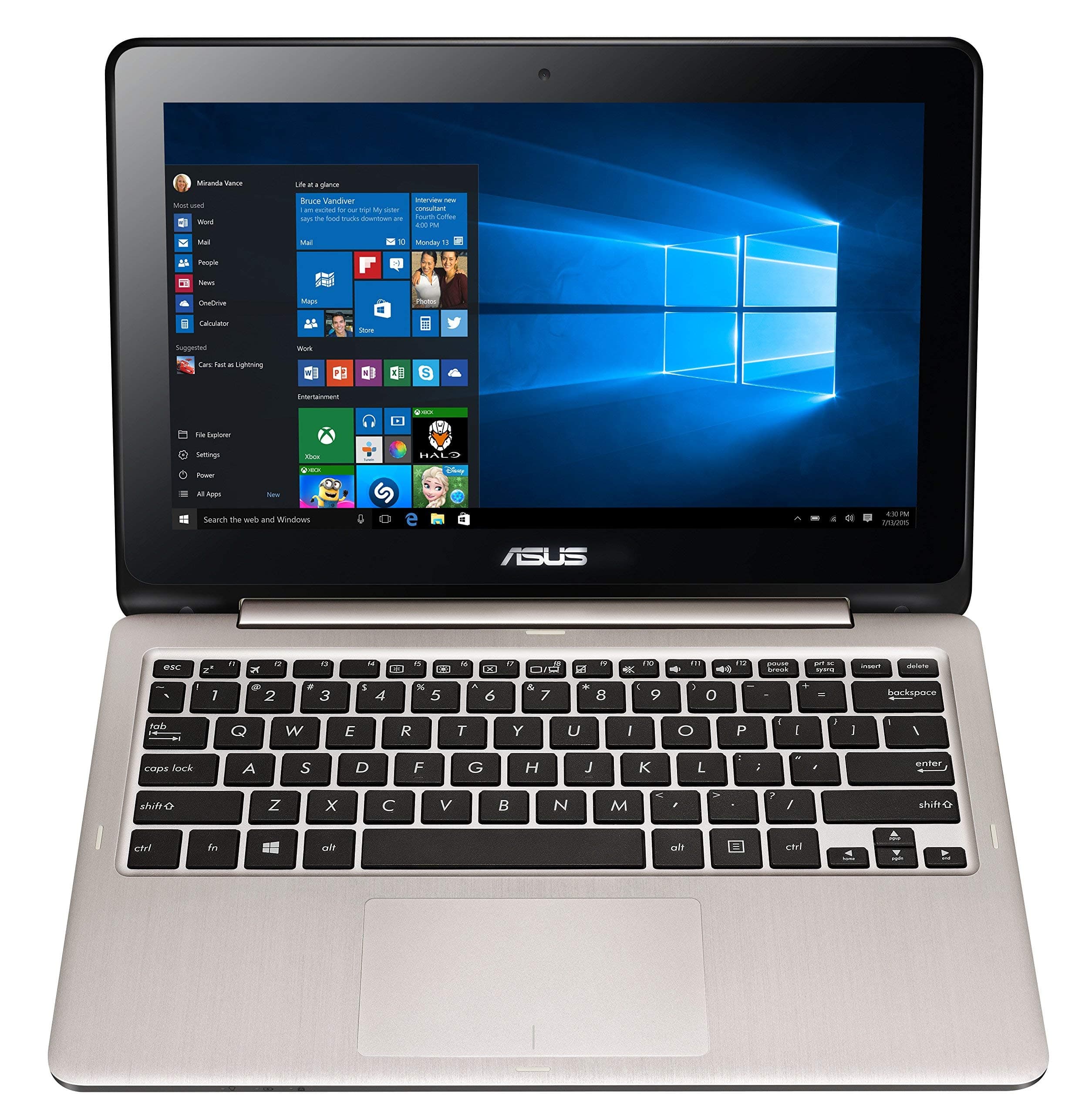 ASUS VivoBook Flip TP200SA-DH01T 11.6 inch display Thin and Lightweight 2-in-1 HD Touchscreen Laptop, Intel Celeron 2.48 GHz Processor, 4GB RAM, 32GB EMMC Storage, Windows 10 Home (Renewed)