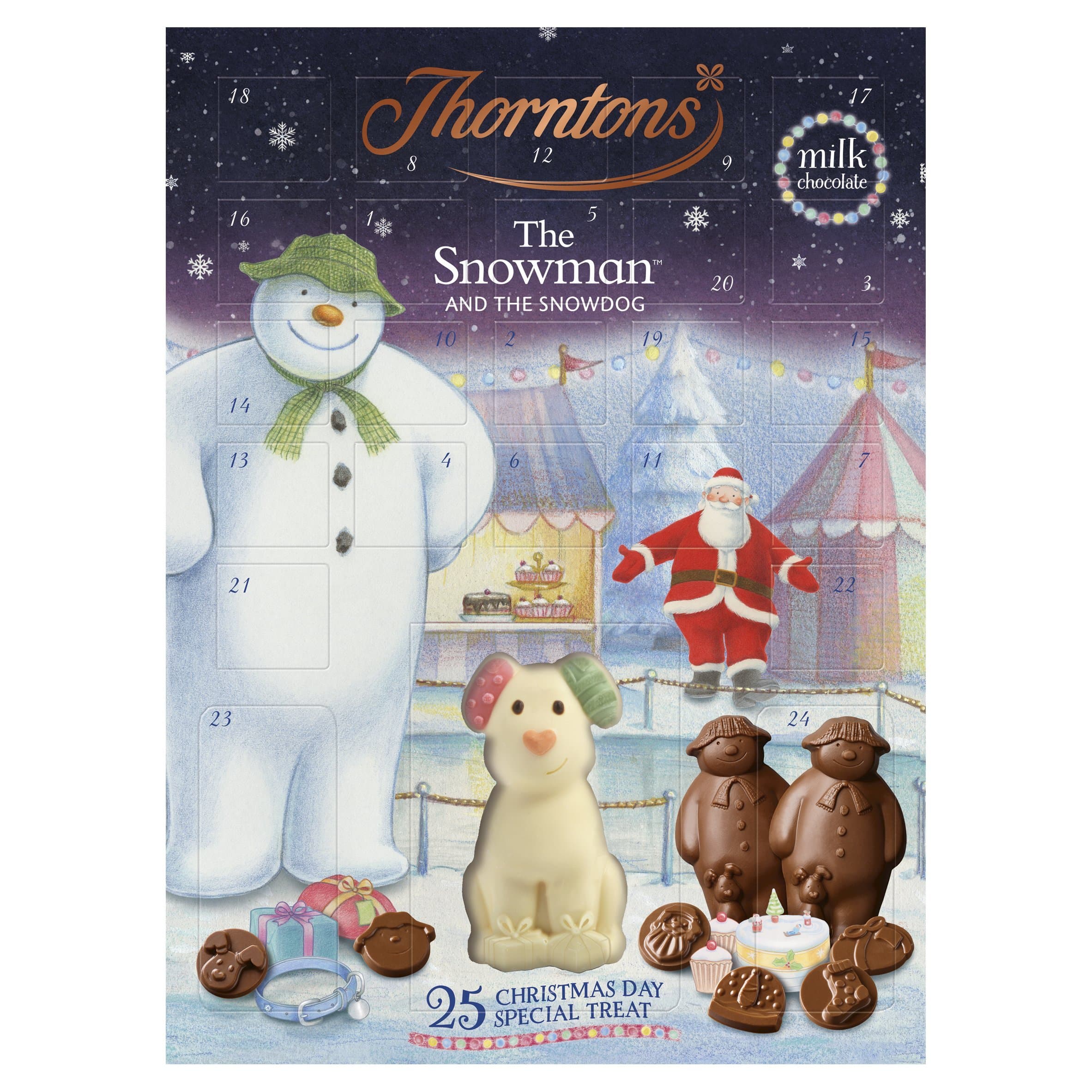 Thorntons Seasonal Snowman Advent Calendar Chocolates, 180 g