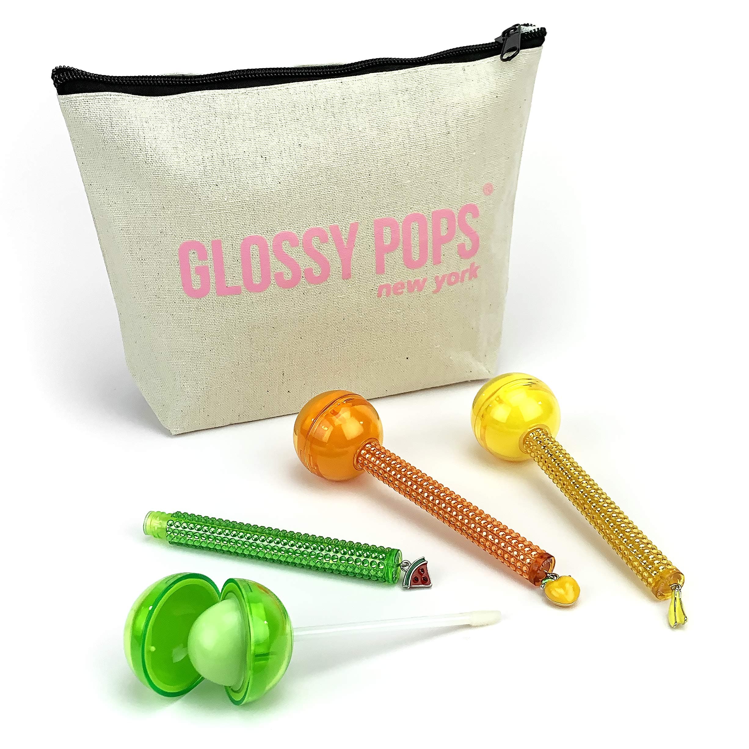 Glossy Pops | Clear Lip Balm & Clear Lip Gloss Combo | TGI Fruity Collection (Fruit Salad - 3 pack)