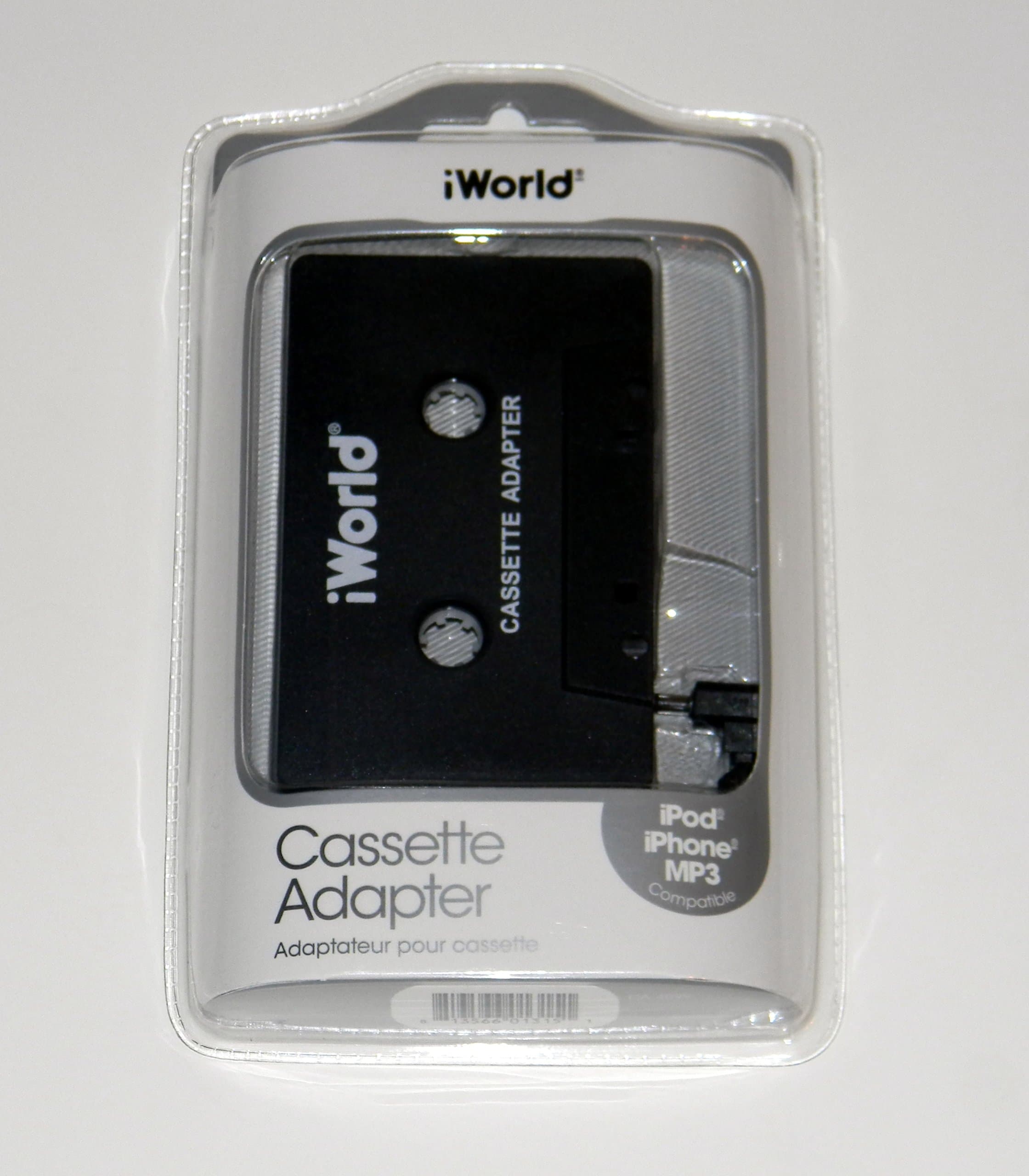 iWorld Cassette Player Adapter for Apple iPod/iPhone - Black Cassette Tape Adapter