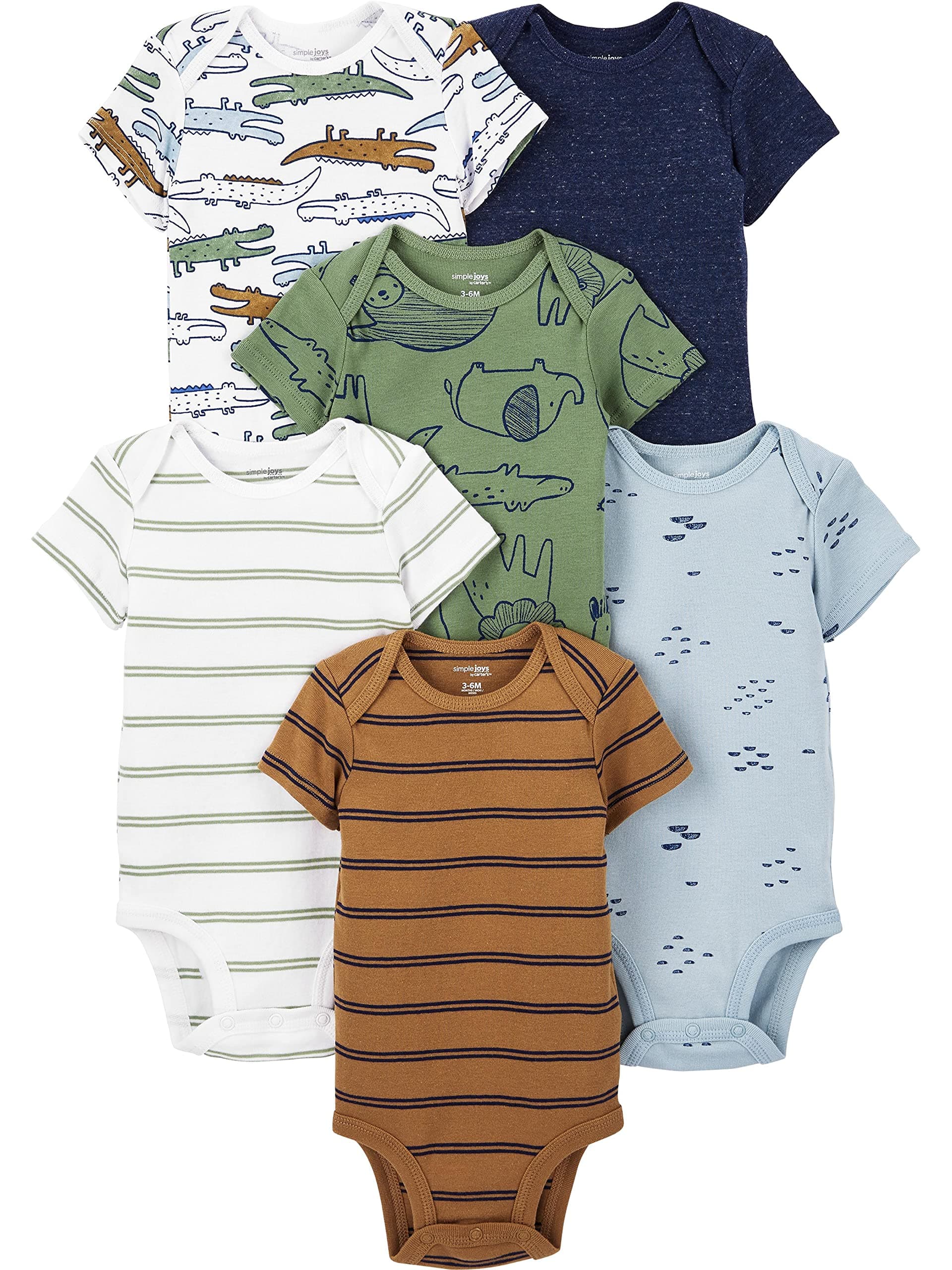 Baby-Boys 6-Pack Short-Sleeve Bodysuit