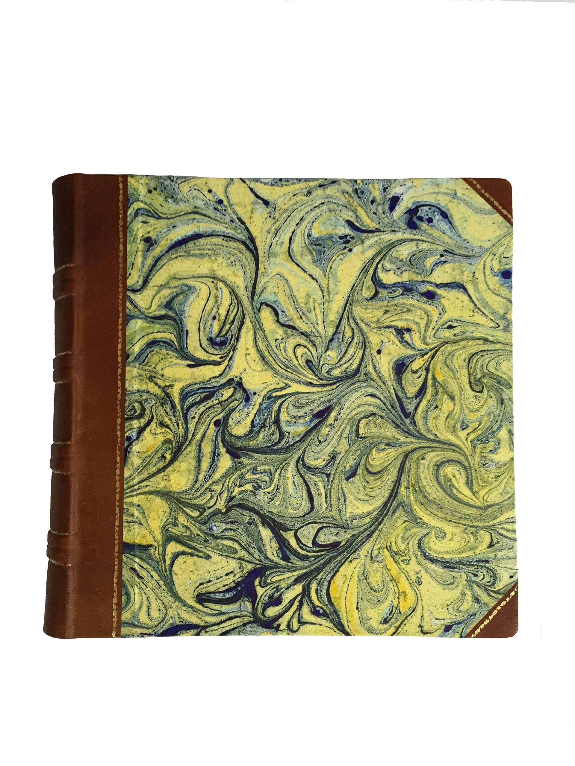 Legatoria De Pasquale - Hand-Crafted Leather Photo Album Decorated with Gold and Medieval-Style Paper