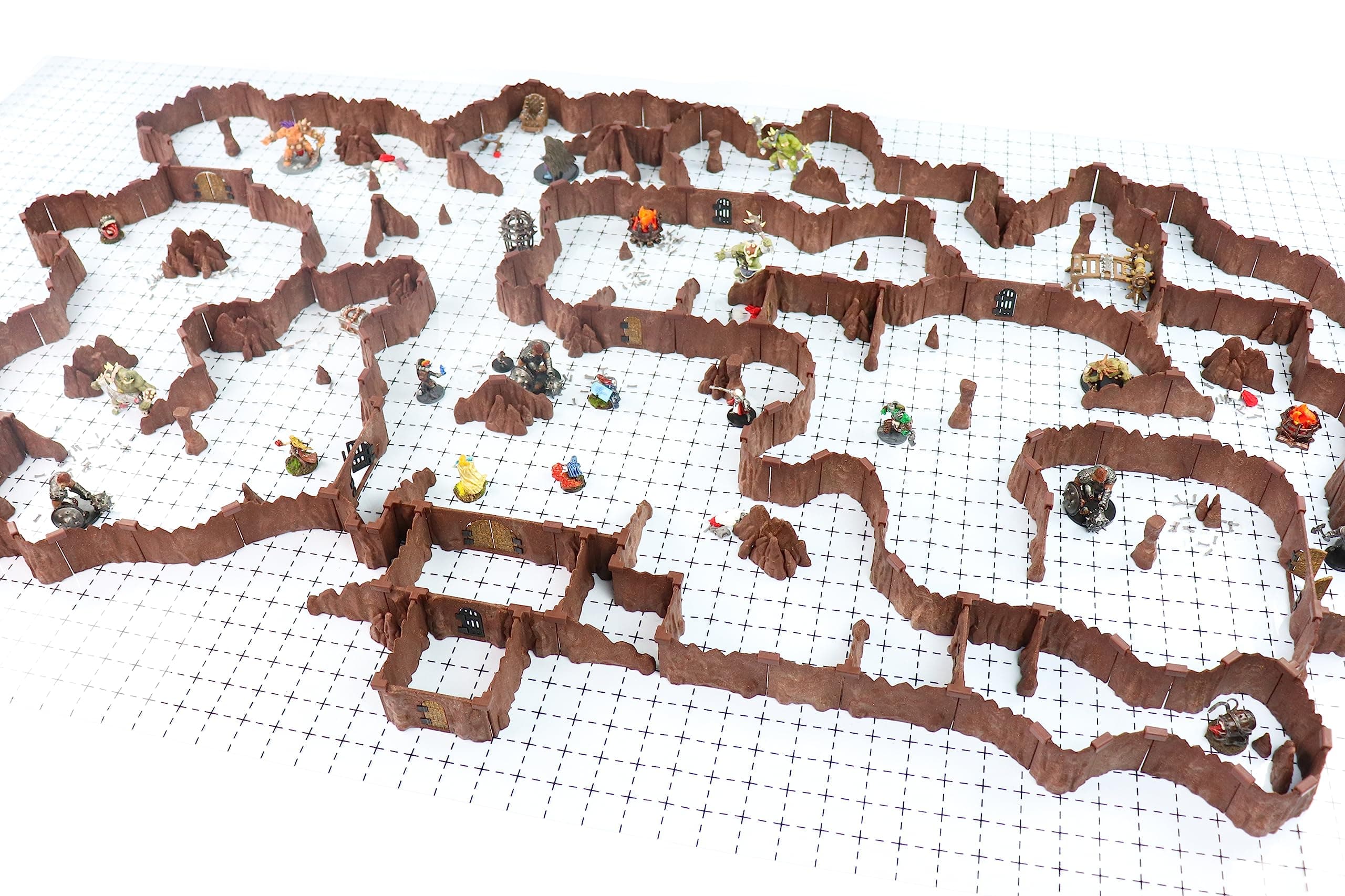 Modular Cavern System - Ogre Set TT RPG Terrain Building for Dungeons & Dragons, Pathfinder, War Gaming, and More!