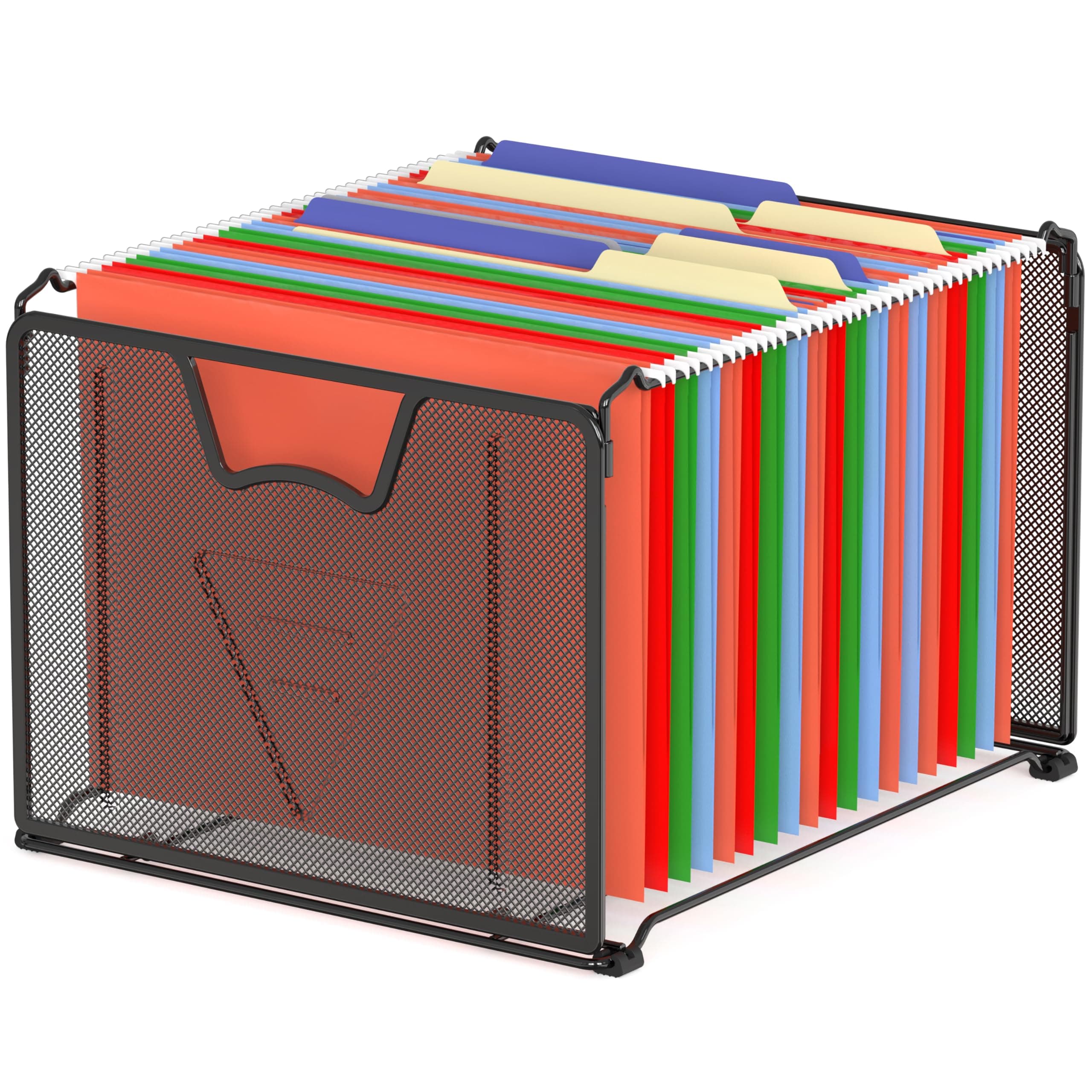 Mesh Hanging File Folder Organizer, Black