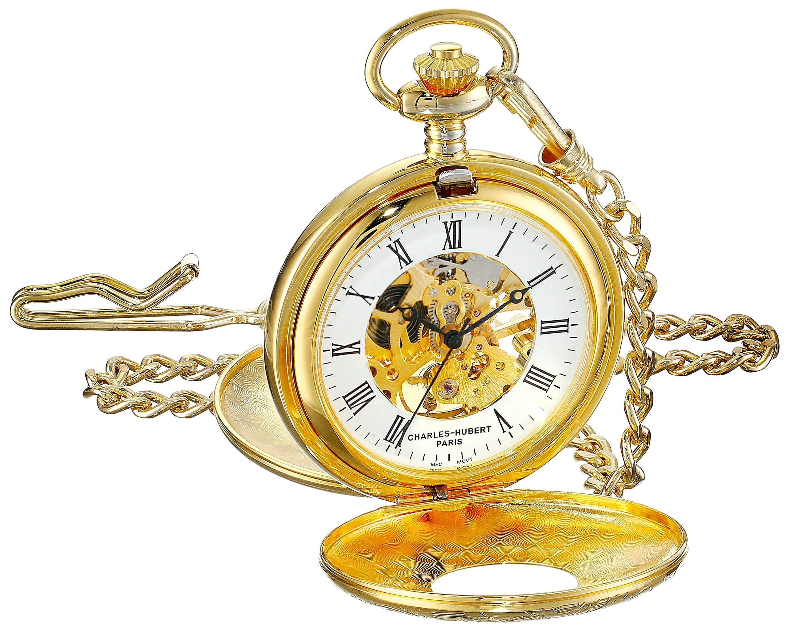 Gold-Plated Mechanical Pocket Watch