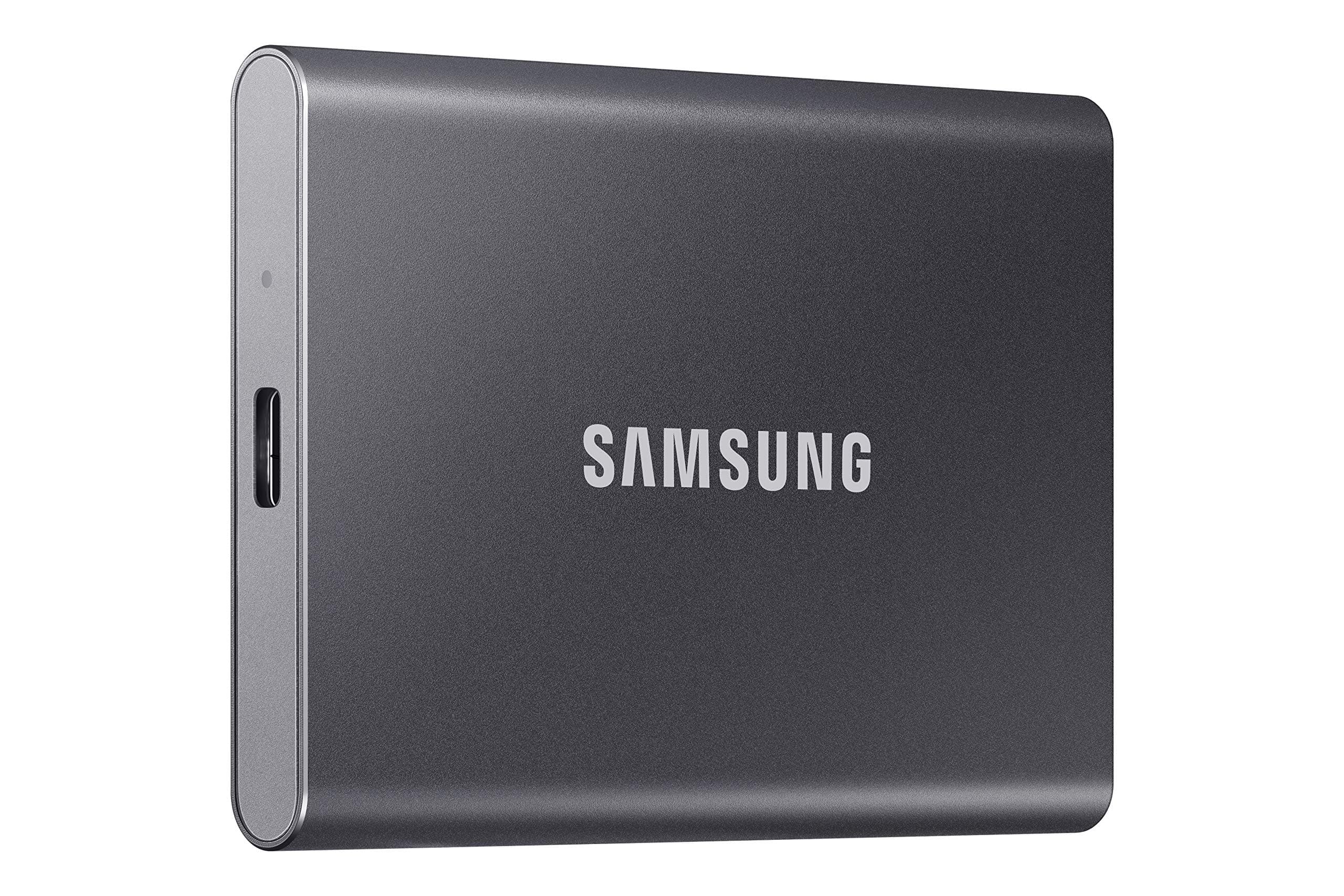 Samsung T7 Portable SSD, 2TB External Solid State Drive, Speeds Up to 1,050MB/s, USB 3.2 Gen 2, Reliable Storage for Gaming, Students, Professionals, MU-PC2T0T/AM, Gray