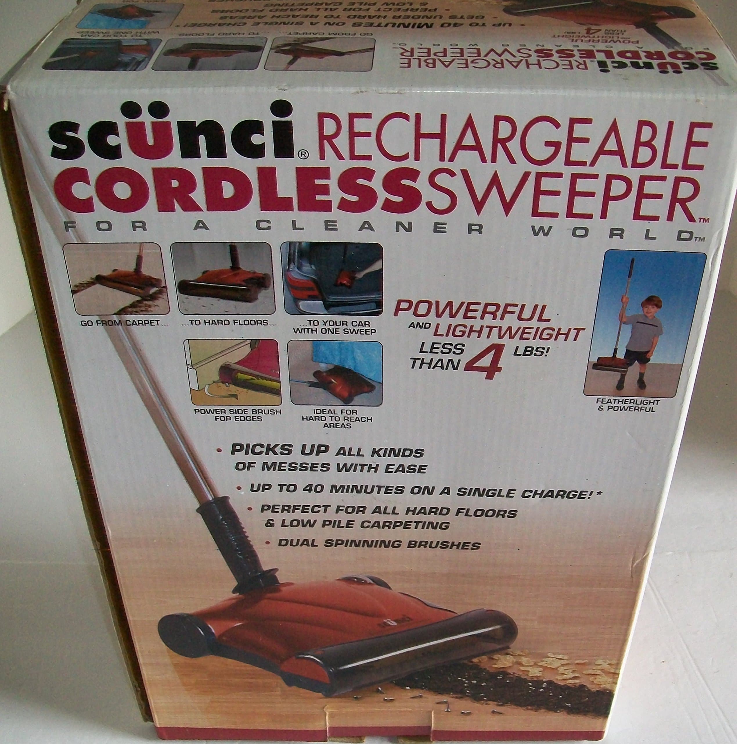 Scunci Rechargeable Cordless Sweeper Model 52148