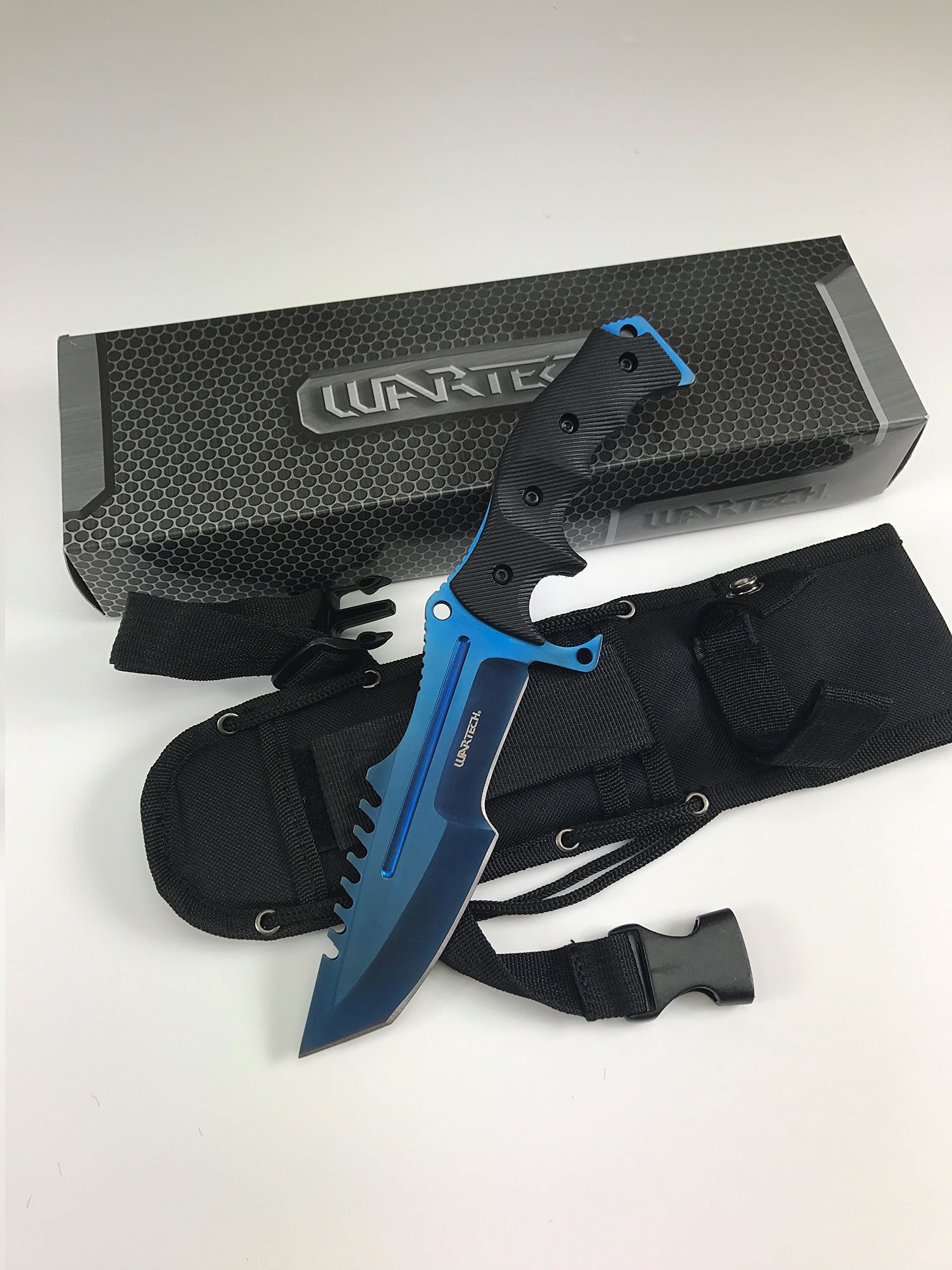 HWT202 Series Fixed Blade Tactical Knife, Tanto Blade, 11-Inch Overall (HWT202BL)